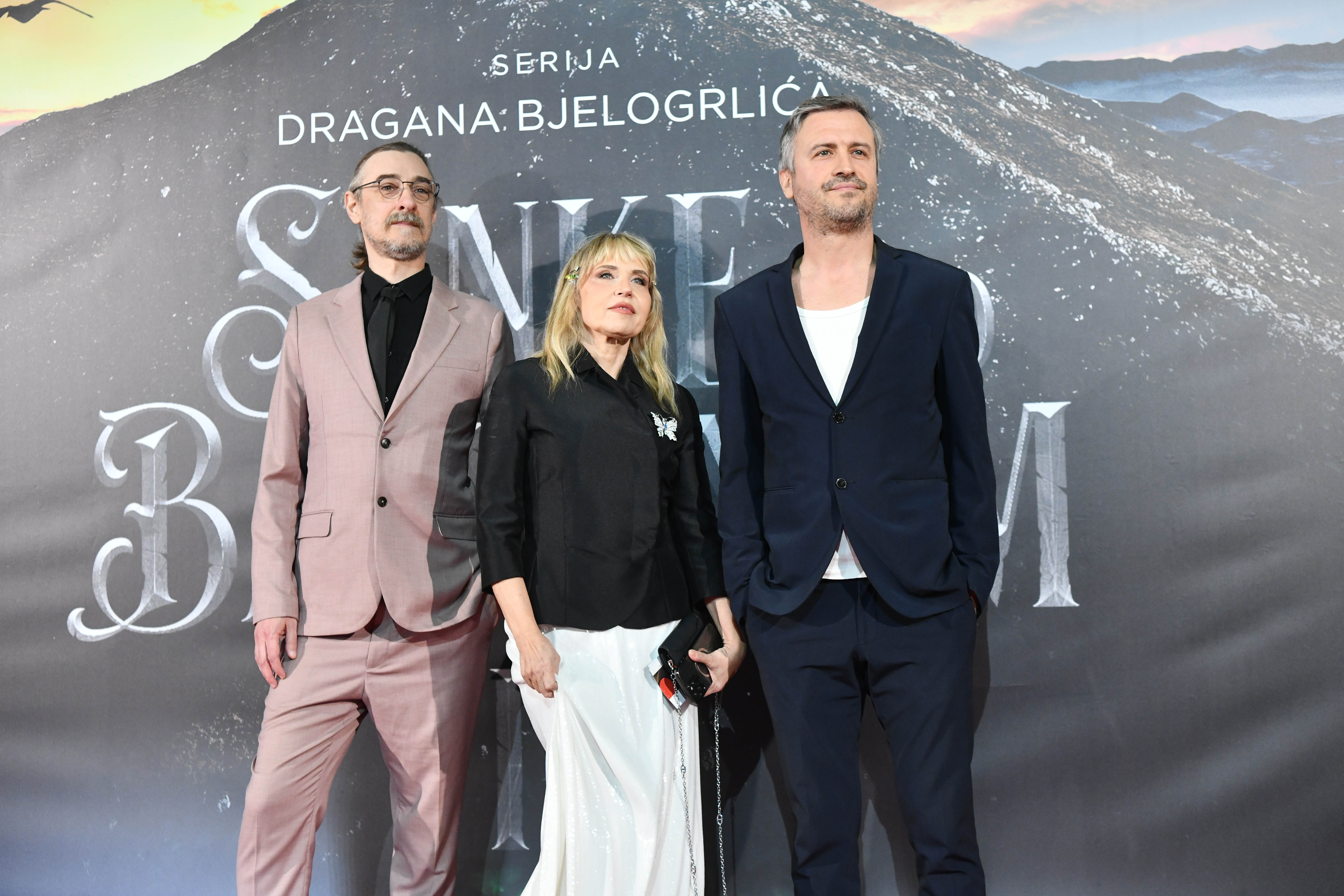 Beograd 16.03.2026. Bojan Dimitrijević, Anica Dobra, Branislav Trifunović. Premijera prve epizode treće sezone domaće serije Senke nad Balkanom, u MTS dvorani. Serija Senke nad Balkanom 3, premijera, prva epizoda Foto: Goran Srdanov/Nova.rs