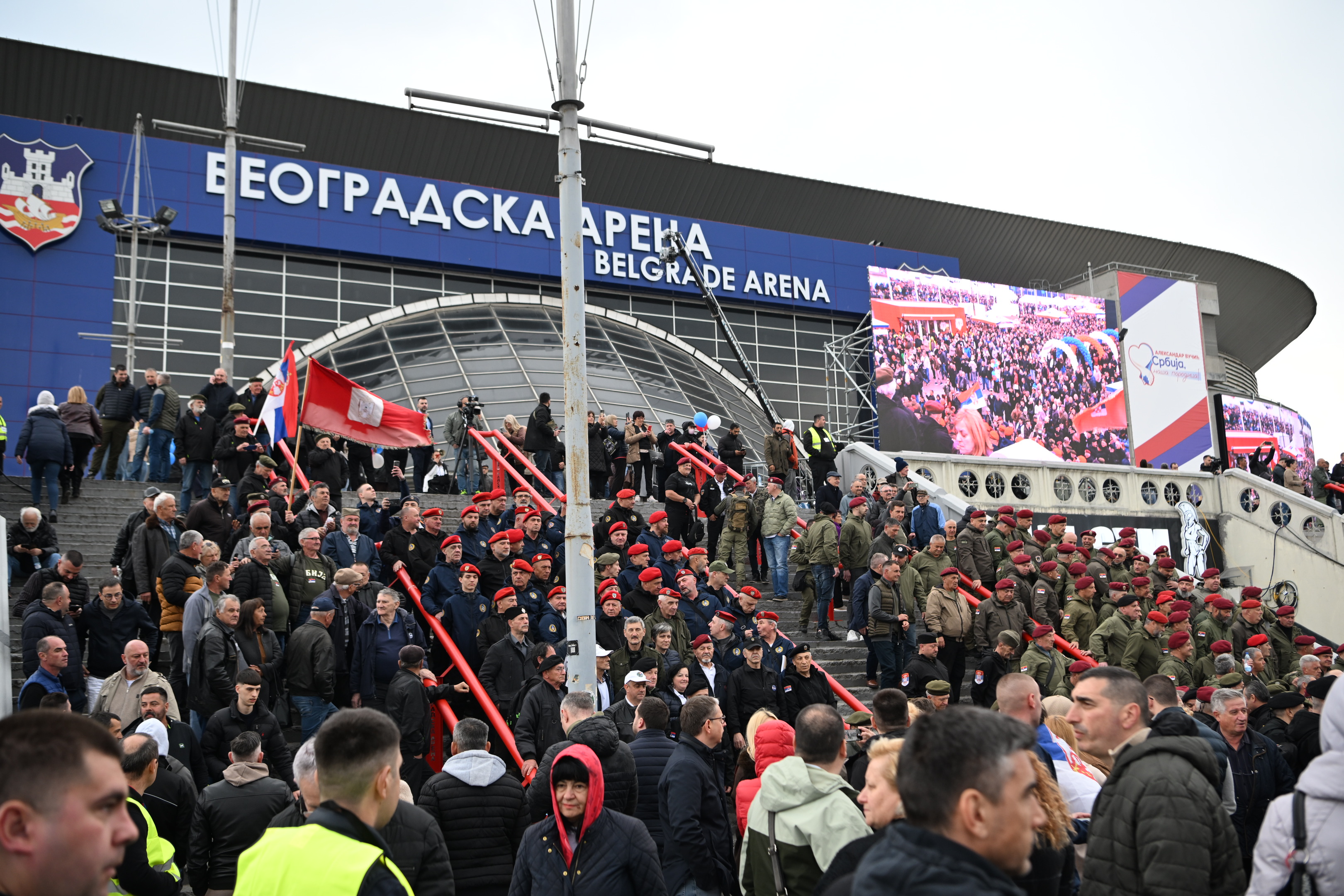 Beograd 21. mart 2026. Miting Srpske napredne stranke pod nazivom "Srbija - naša porodica" u Beogradskoj areni, SNS, Srpska napredna stranka, skup, pristalice, simpatizeri Foto:Marko Ljutica/Nova.rs