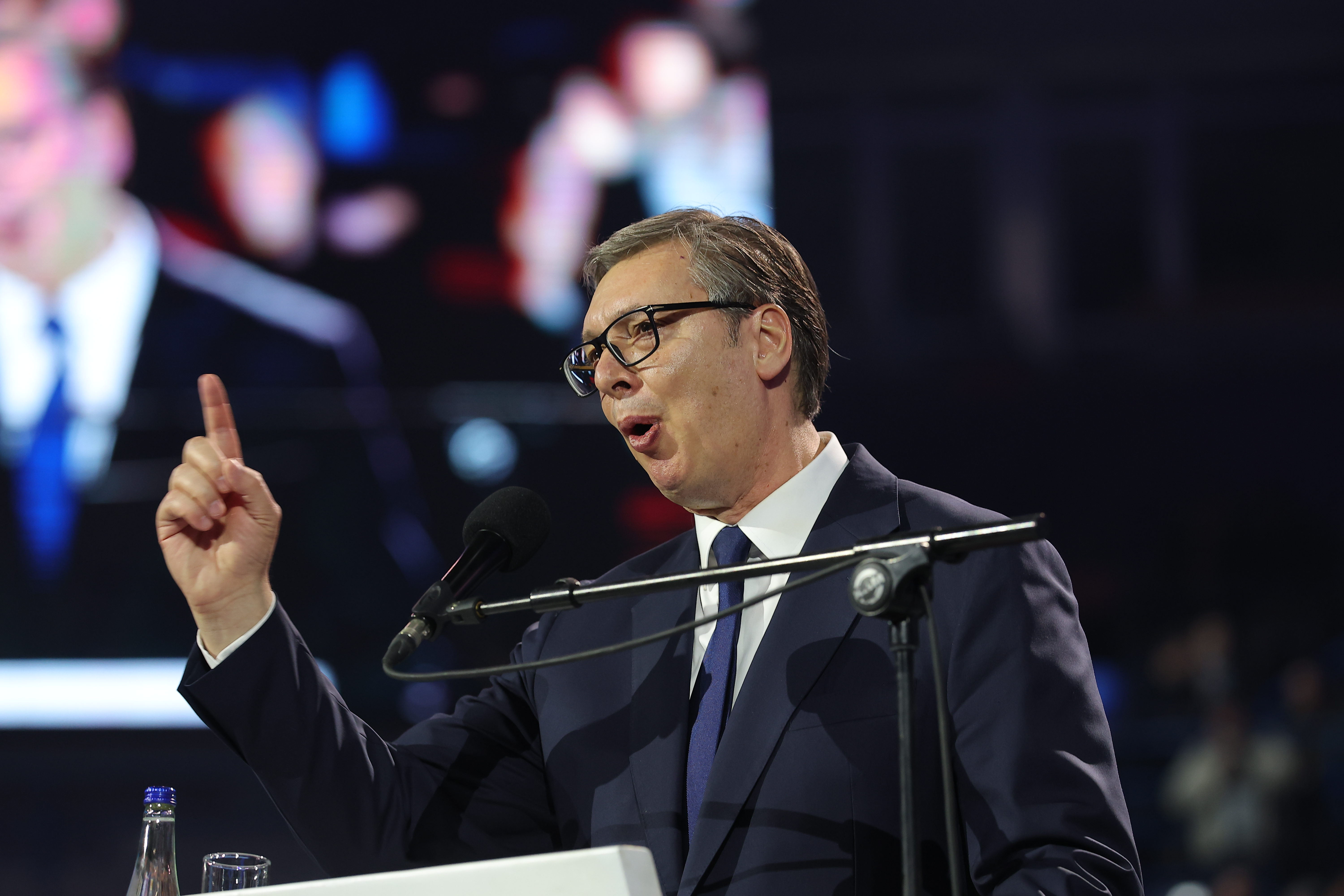 Beograd 21. mart 2026. Miting Srpske napredne stranke pod nazivom "Srbija - naša porodica" u Beogradskoj areni, SNS, Srpska napredna stranka, skup, pristalice, simpatizeri Foto:Goran Srdanov/Nova.rs