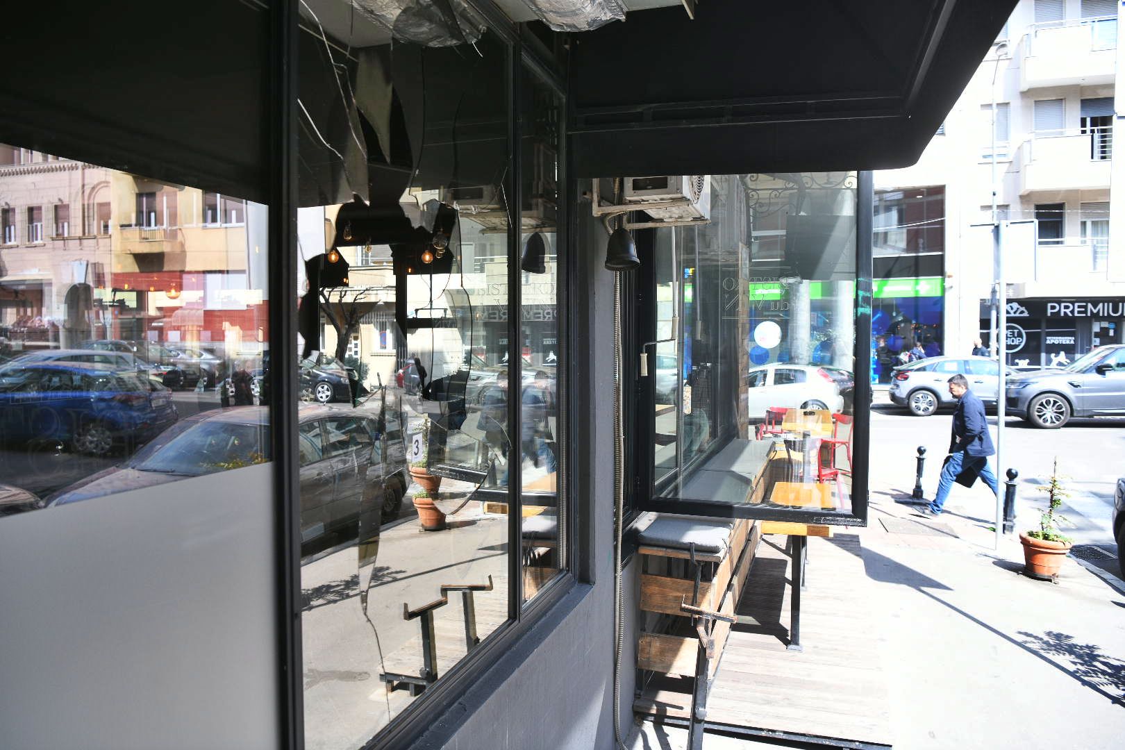 Beograd 23.03.2026. Bistro du Vin, Njegoševa 52, vračar, bačen molotovljev koktel, hronika Foto: Filip Krainčanić/Nova.rs