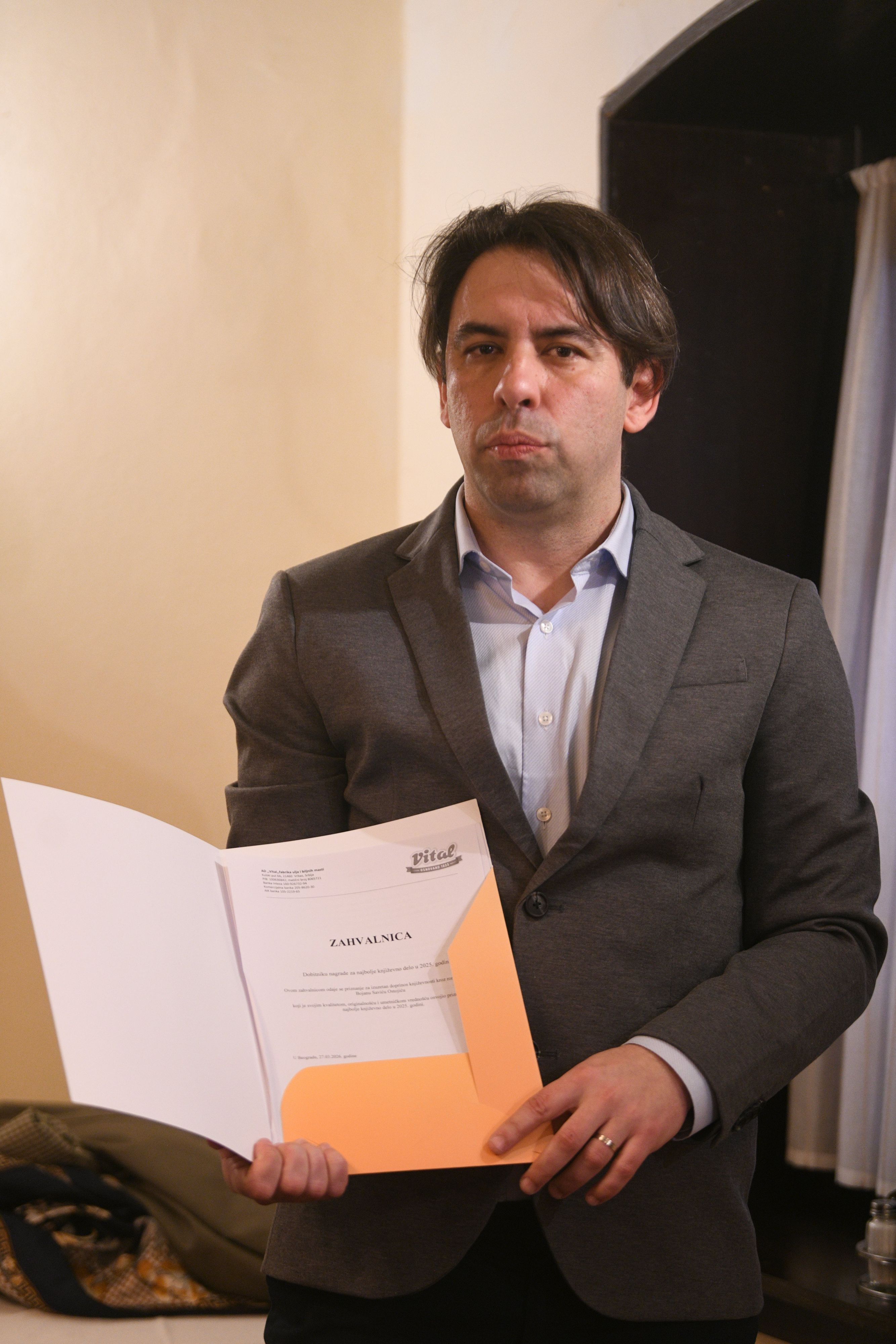 Beograd 27. mart 2026. Dodela Vitalove nagrade Foto:Filip Krainčanić Nova.rs
