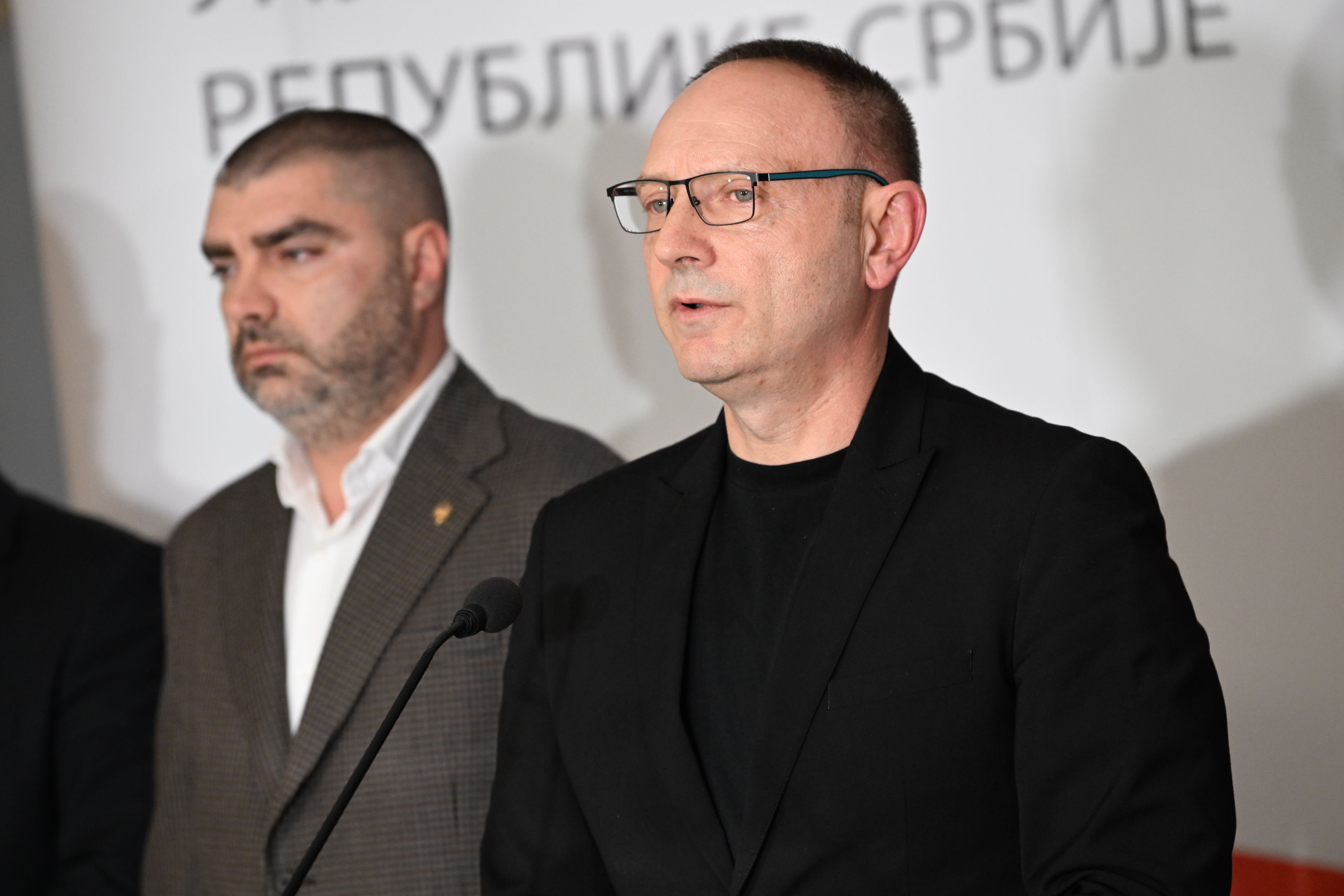Beograd 27.03.2026. Marko Kričak, Dragan Vasiljević. Ministarstvo unutrašnjih poslova, konferencija za novinare povodom smrti studentkinje na Filozofskom fakultetu u Beogradu, KZŠ, KZN Foto: Marko Ljutica