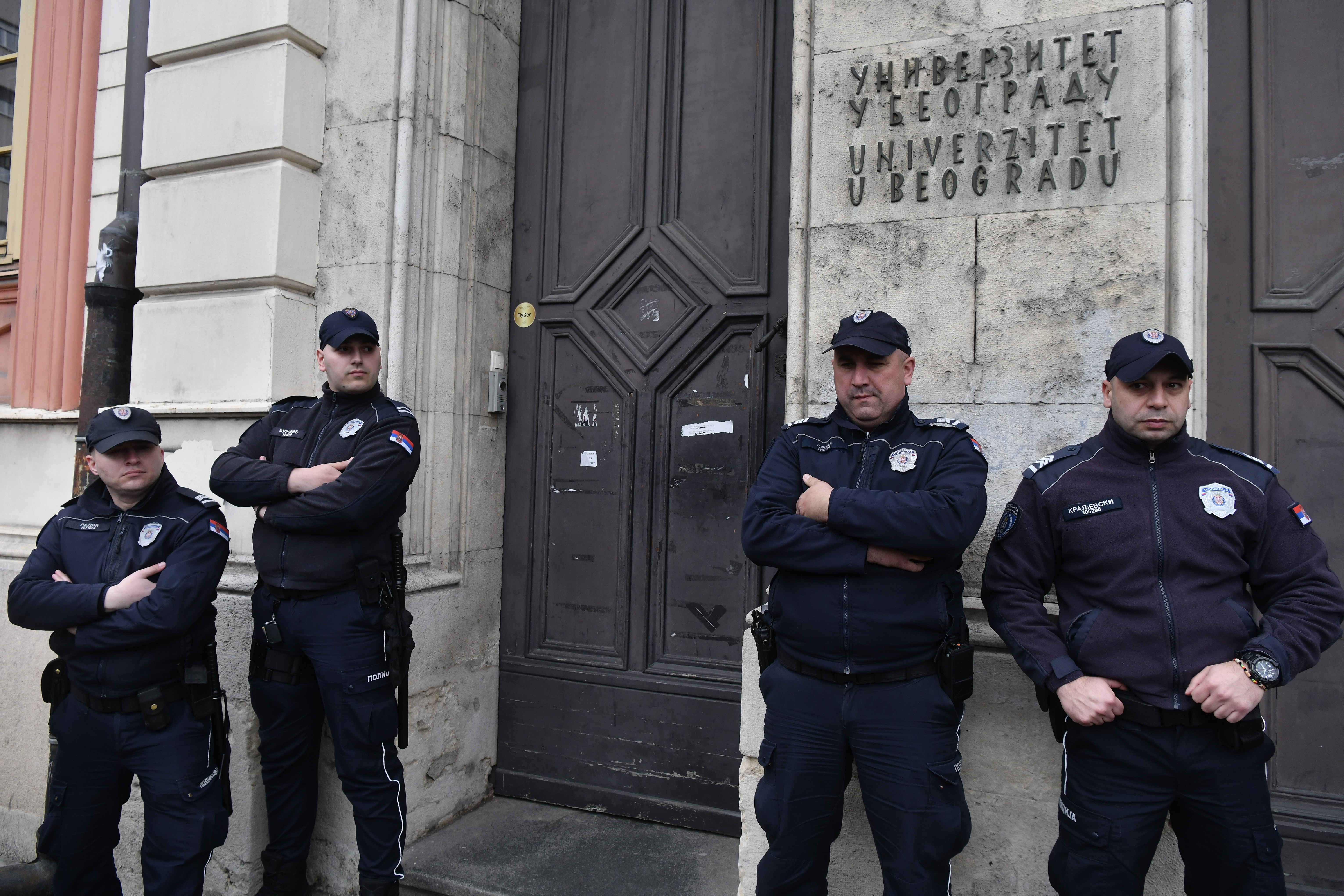 Beograd 31. mart 2026. Pripadnici Uprave kriminalisticke policije MUP RS usli su u prostorije Rektorata Univerziteta u Beogradu po nalogu Viseg javnog tuzilastva u Beogradu Foto:Goran Srdanov/Nova.rs