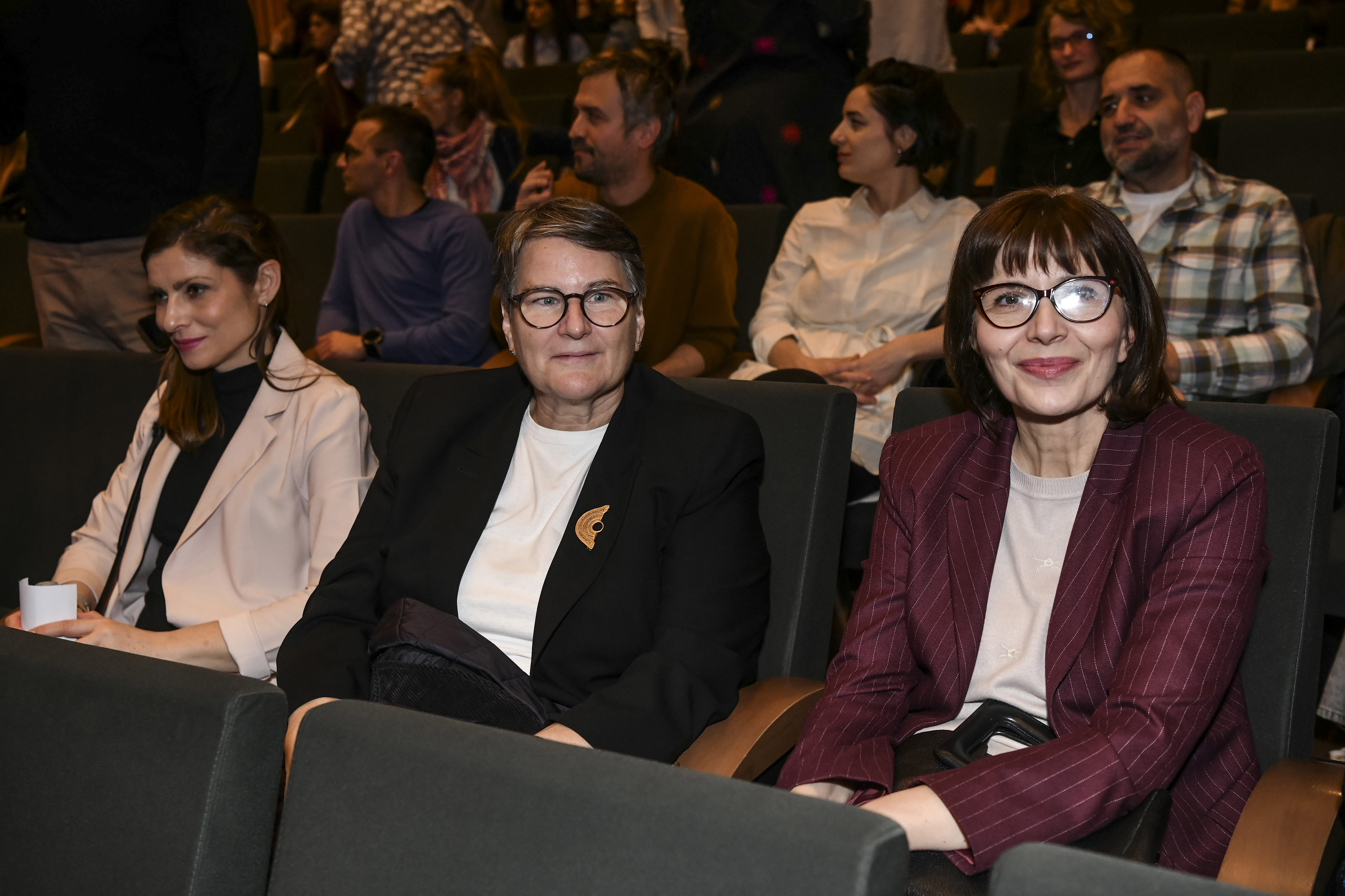 Beograd 01.04.2026. Ivanka Popović i Tanja Veselinović. Premijera dokumentarnog filma Tura do Strazbura u pozorištu Madlenianum, Madlenijanum Foto: Goran Srdanov/Nova.rs