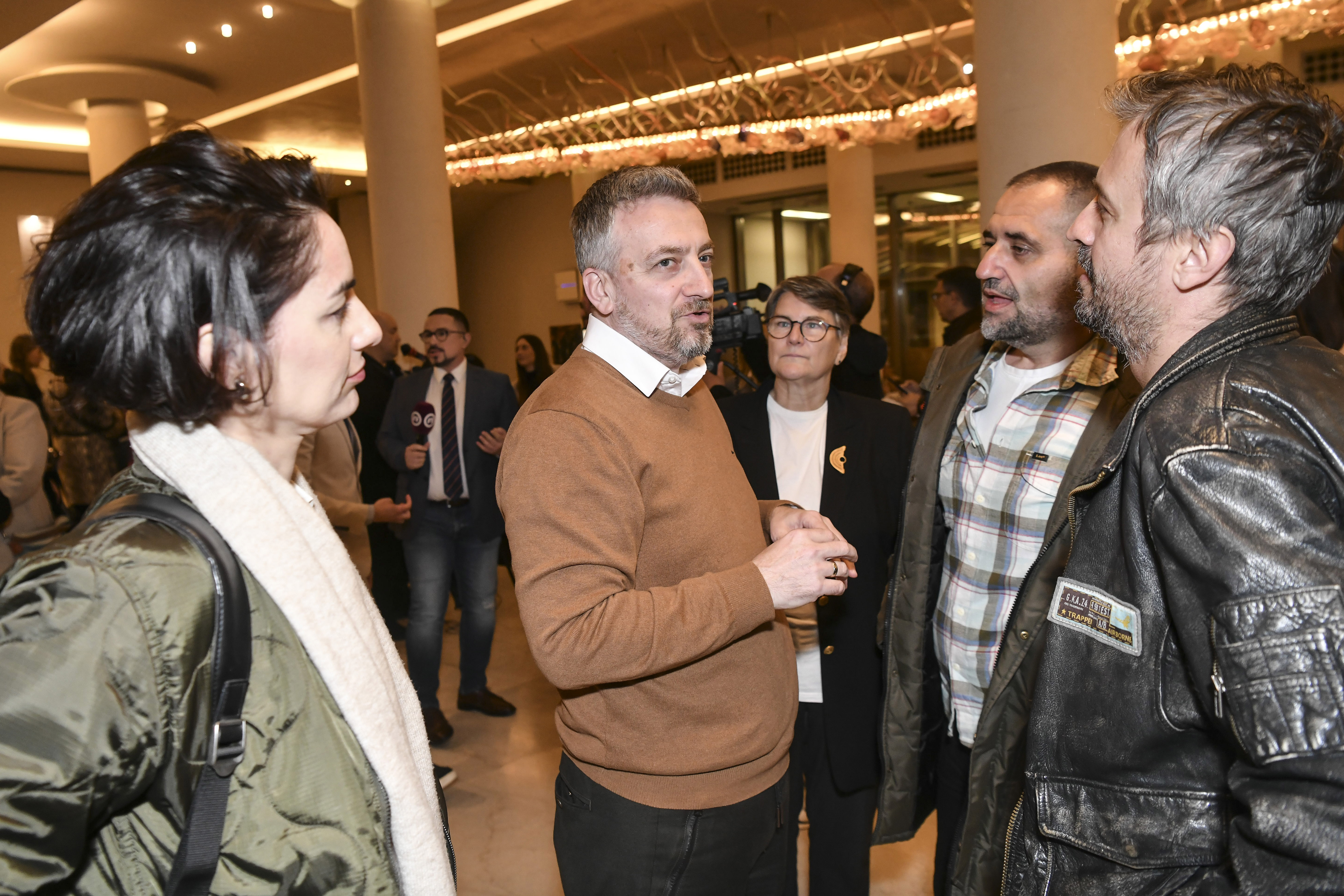 Beograd 01.04.2026. Slobodan Georgiev. Predrag Voštinić. Branislav Trifunović. Premijera dokumentarnog filma Tura do Strazbura u pozorištu Madlenianum, Madlenijanum Foto: Goran Srdanov/Nova.rs
