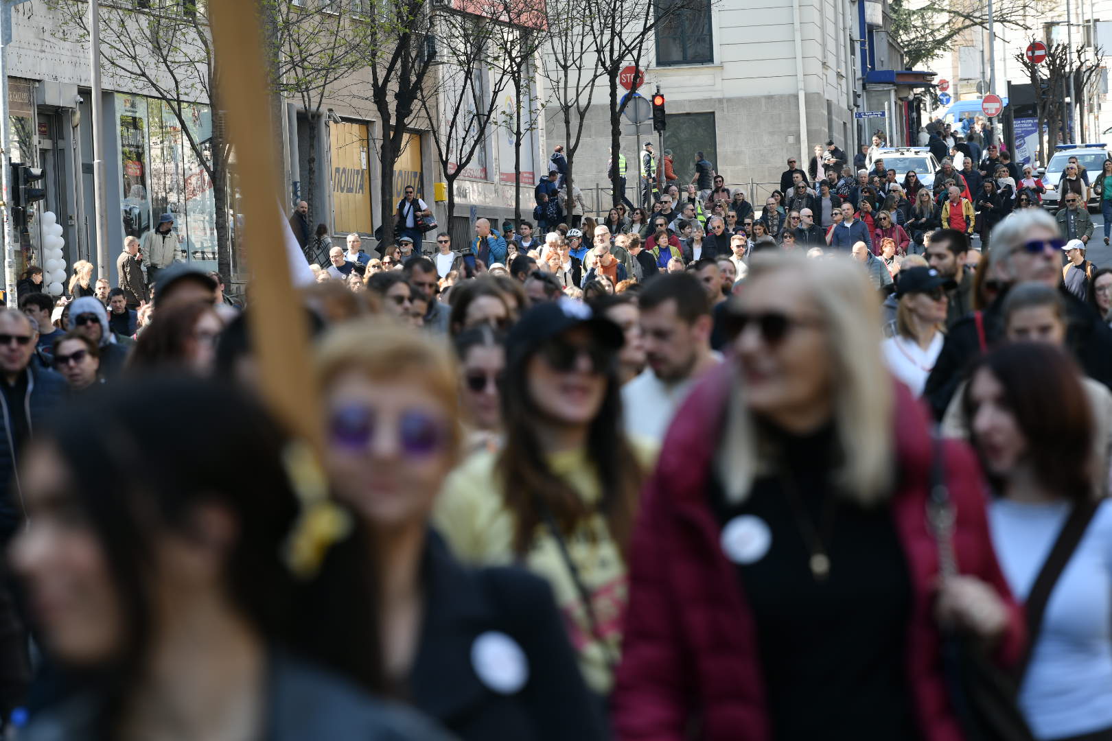 Beograd 04.04.2026. Protest Sloboda studentima, Dan sutdenata, šetnja do policijske uprave 29. novembar  Foto: Goran Srdanov/Nova.rs