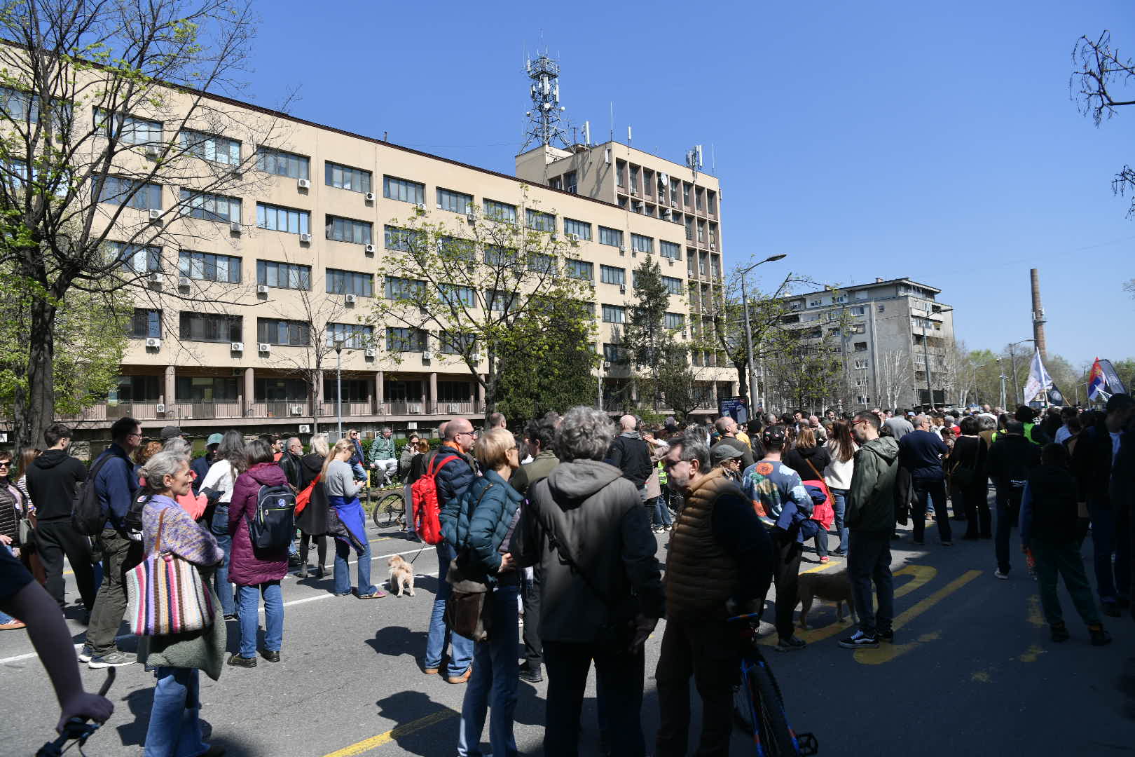 Beograd 04.04.2026. Protest Sloboda studentima, Dan sutdenata, građani i studenti ispred policijske uprave 29. novembar  Foto: Goran Srdanov/Nova.rs