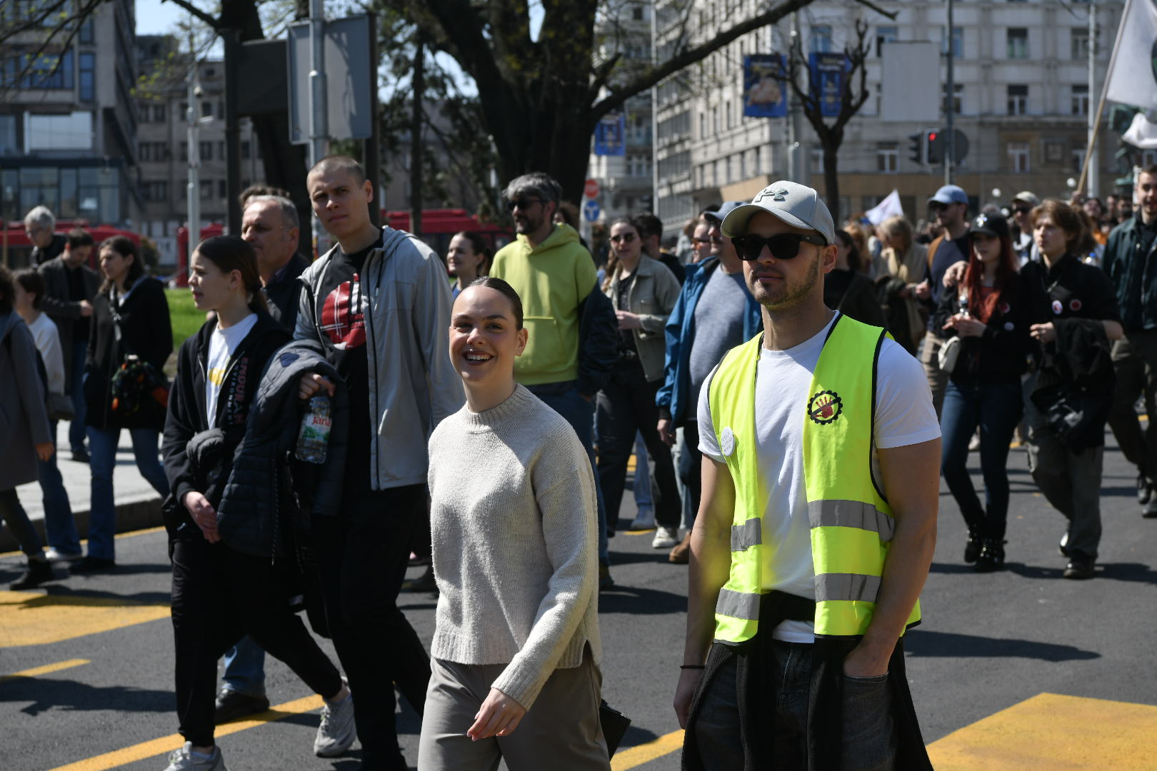Beograd 04.04.2026. Protest Sloboda studentima, Dan sutdenata, šetnja do policijske uprave 29. novembar  Foto: Goran Srdanov/Nova.rs