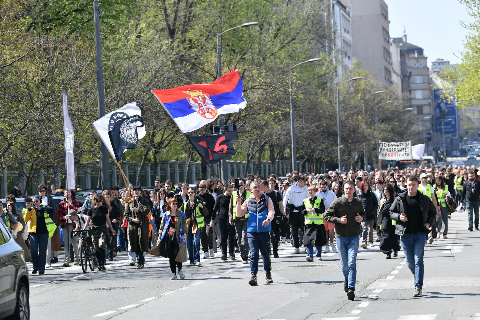 Beograd 04.04.2026. Protest Sloboda studentima, Dan sutdenata, šetnja do policijske uprave 29. novembar  Foto: Goran Srdanov/Nova.rs