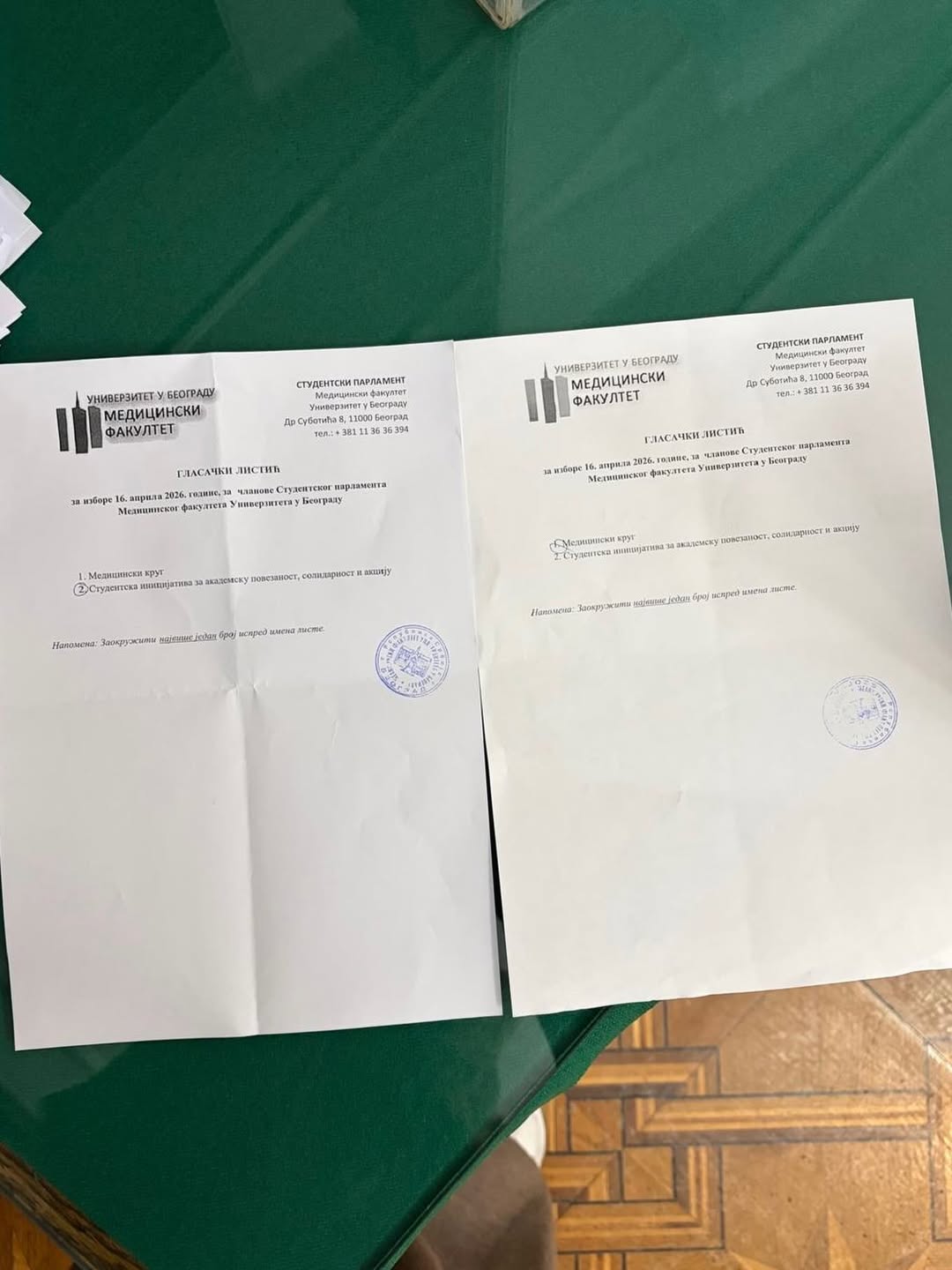 medicinski fakultet lažni gasački listići