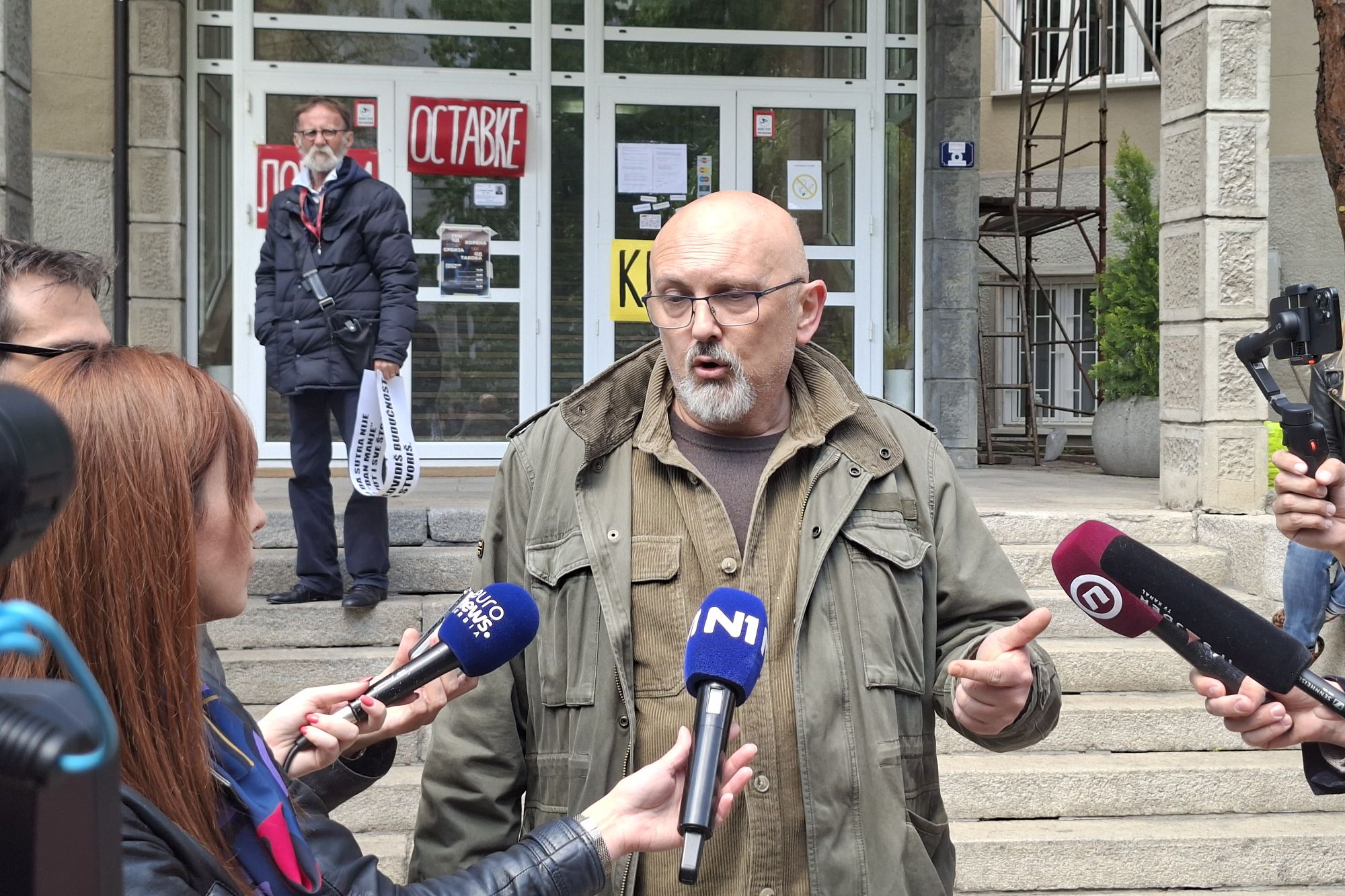 Beograd 22.04.2026. Medicinski fakultet u Beogradu, zgrada fakulteta i dekanata, dekanat, blokada, protest, studenti Foto: Goran Srdanov/Nova.rs