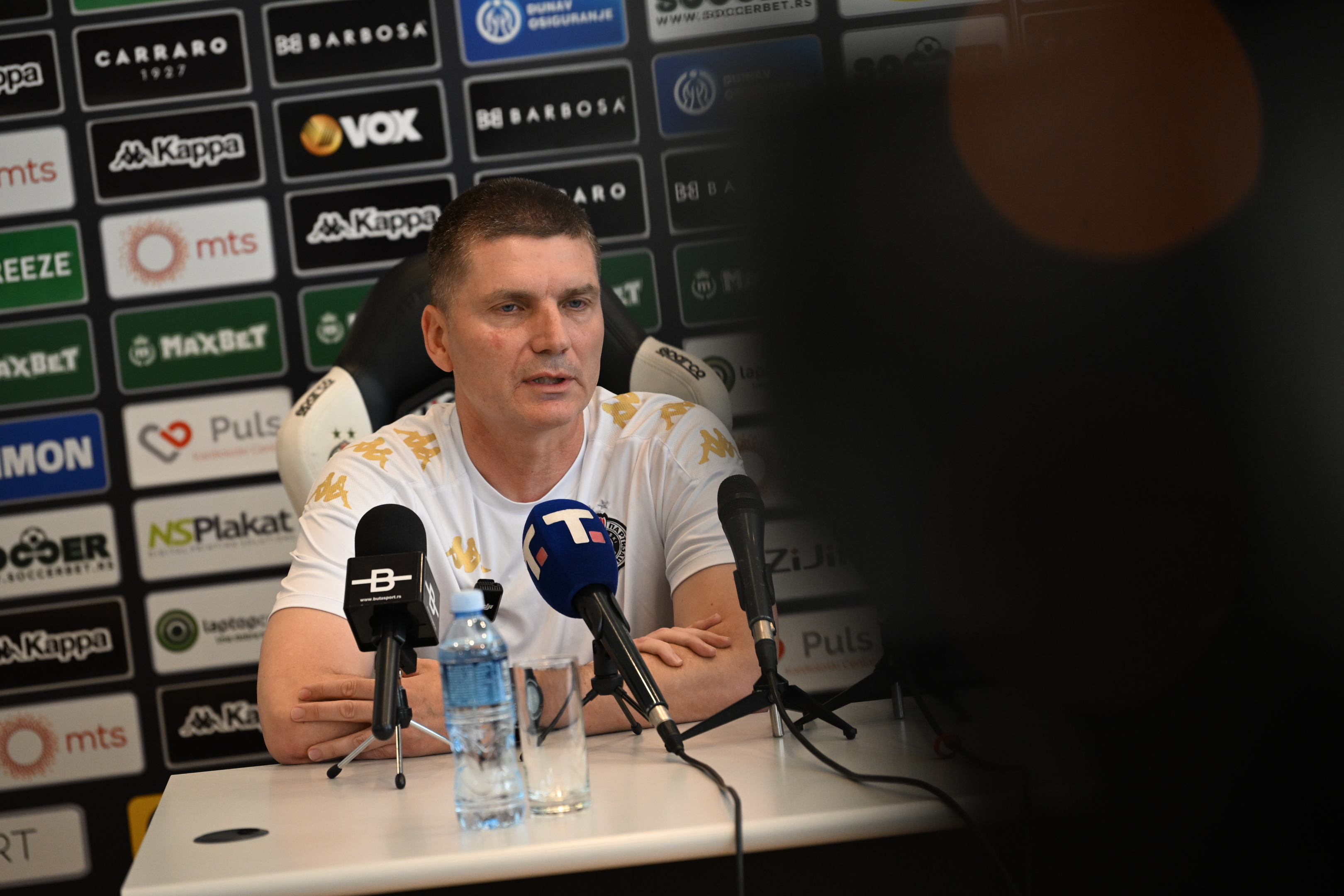 Beograd 25.04.2026. Srđan Blagojević, trener fudbalskog kluba Partizan, konferencija za novinare, kzn, kzš, pred 179. derbi Foto: Marko Ljutica