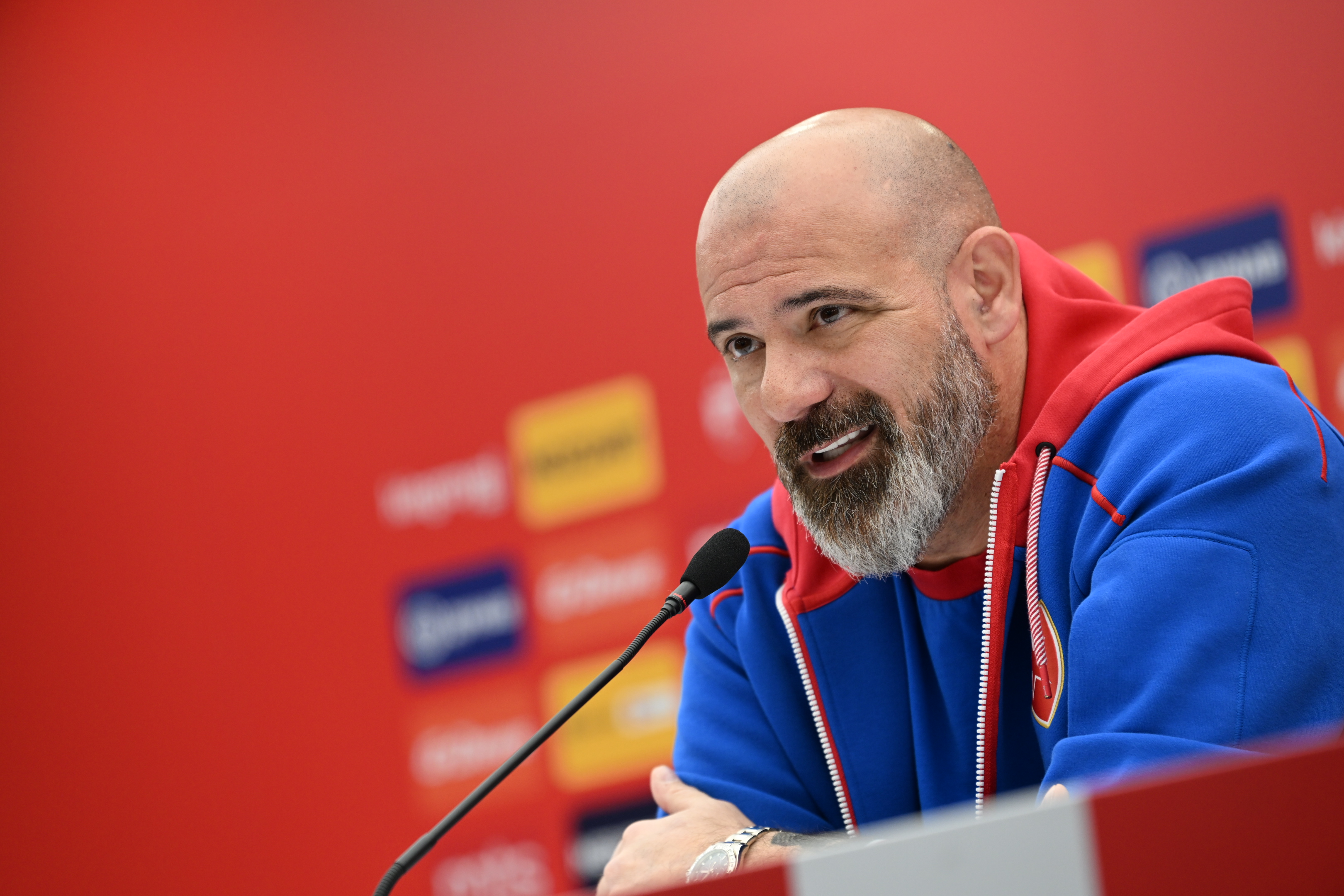 Beograd 25.04.2026. Dejan Stanković, trener fudbalskog kluba Crvena zvezda, konferencija za novinare, kzn, kzš, pred 179. derbi Foto: Marko Ljutica