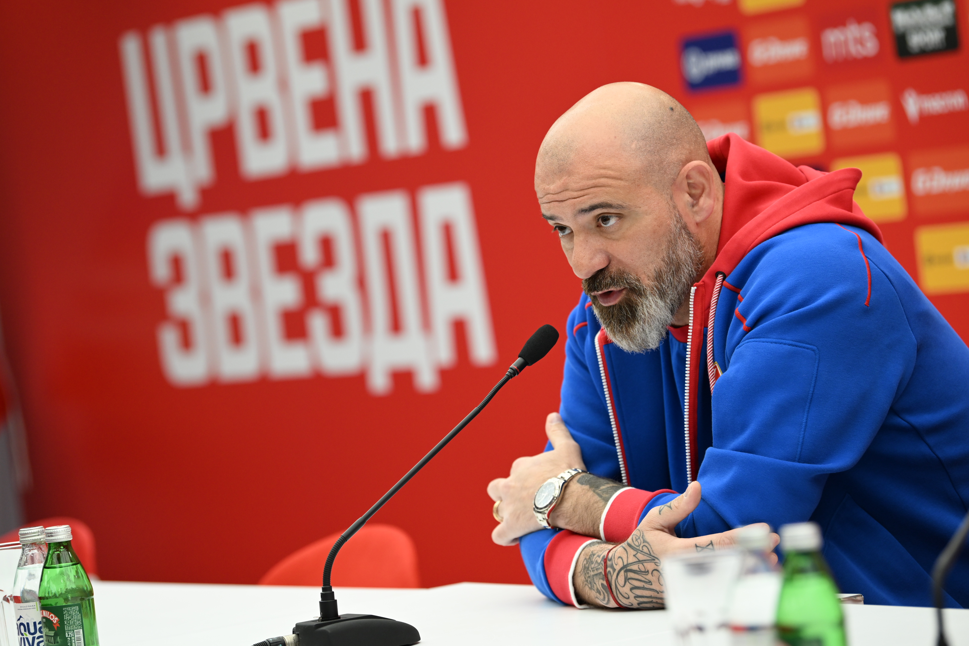 Beograd 25.04.2026. Dejan Stanković, trener fudbalskog kluba Crvena zvezda, konferencija za novinare, kzn, kzš, pred 179. derbi Foto: Marko Ljutica