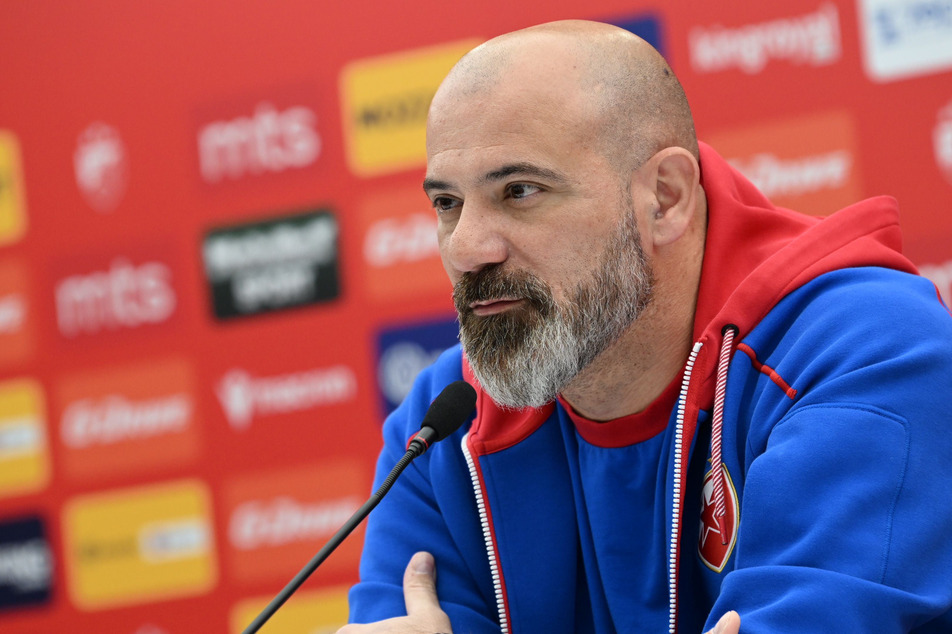 Beograd 25.04.2026. Dejan Stanković, trener fudbalskog kluba Crvena zvezda, konferencija za novinare, kzn, kzš, pred 179. derbi Foto: Marko Ljutica