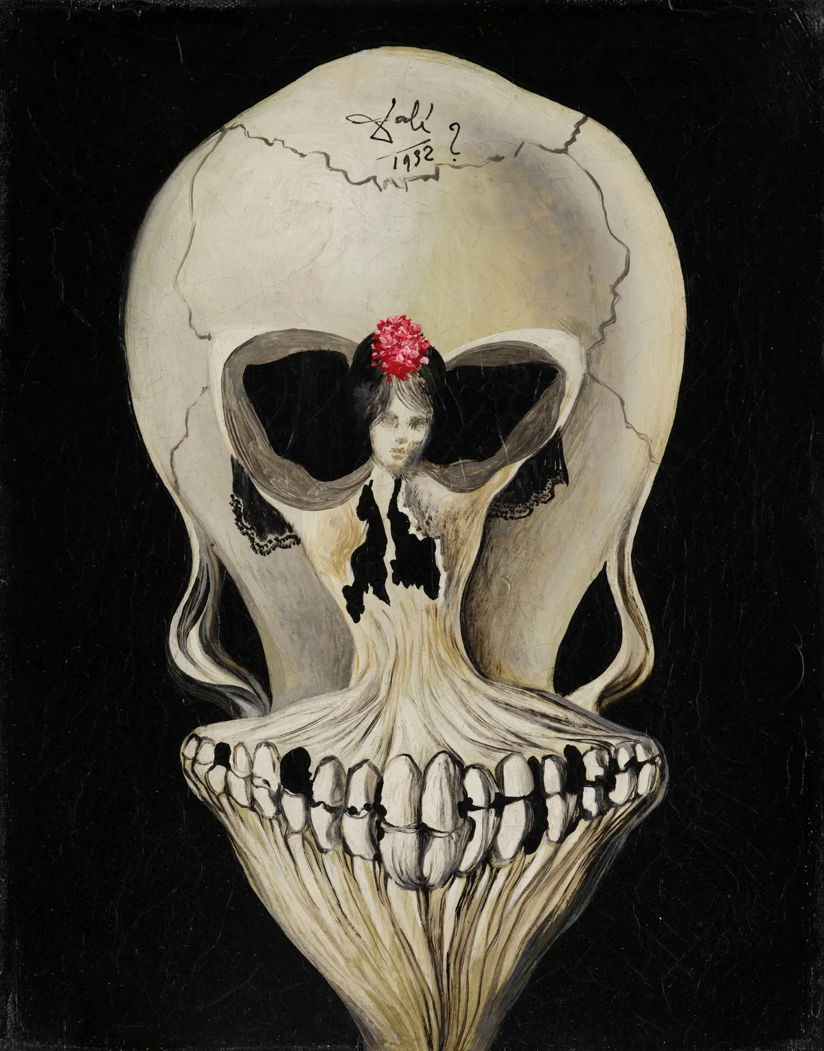 Salvador Dali slika, didonna-salvador-dal-ballerine-en-t-te-de-mort-ballerina-in-skull-circa-1939.webp