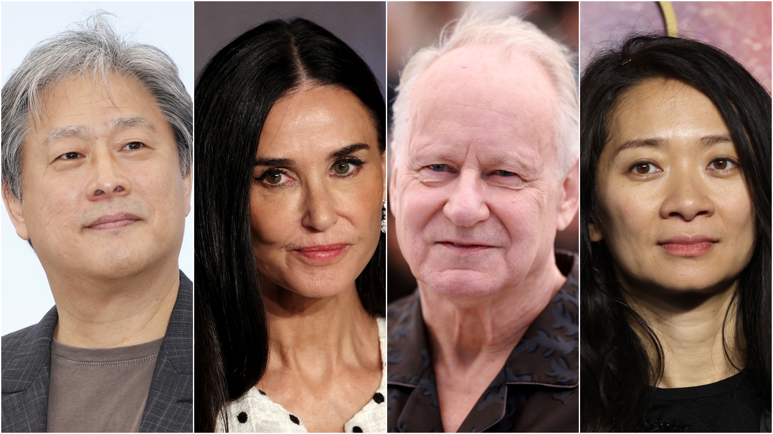 Park Chan-wook, Demi Moore, Chloe Zhao i Stellan Skarsgård.jpg