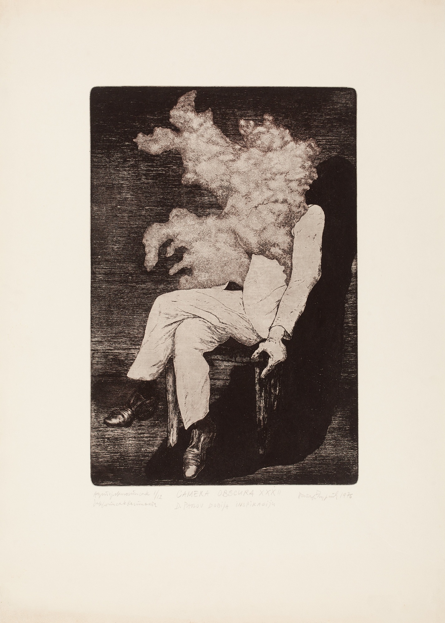 Petar Ćurčić, Camera Obscura XXXII. D. Pavlov dobija inspiraciju, 1976.jpg
