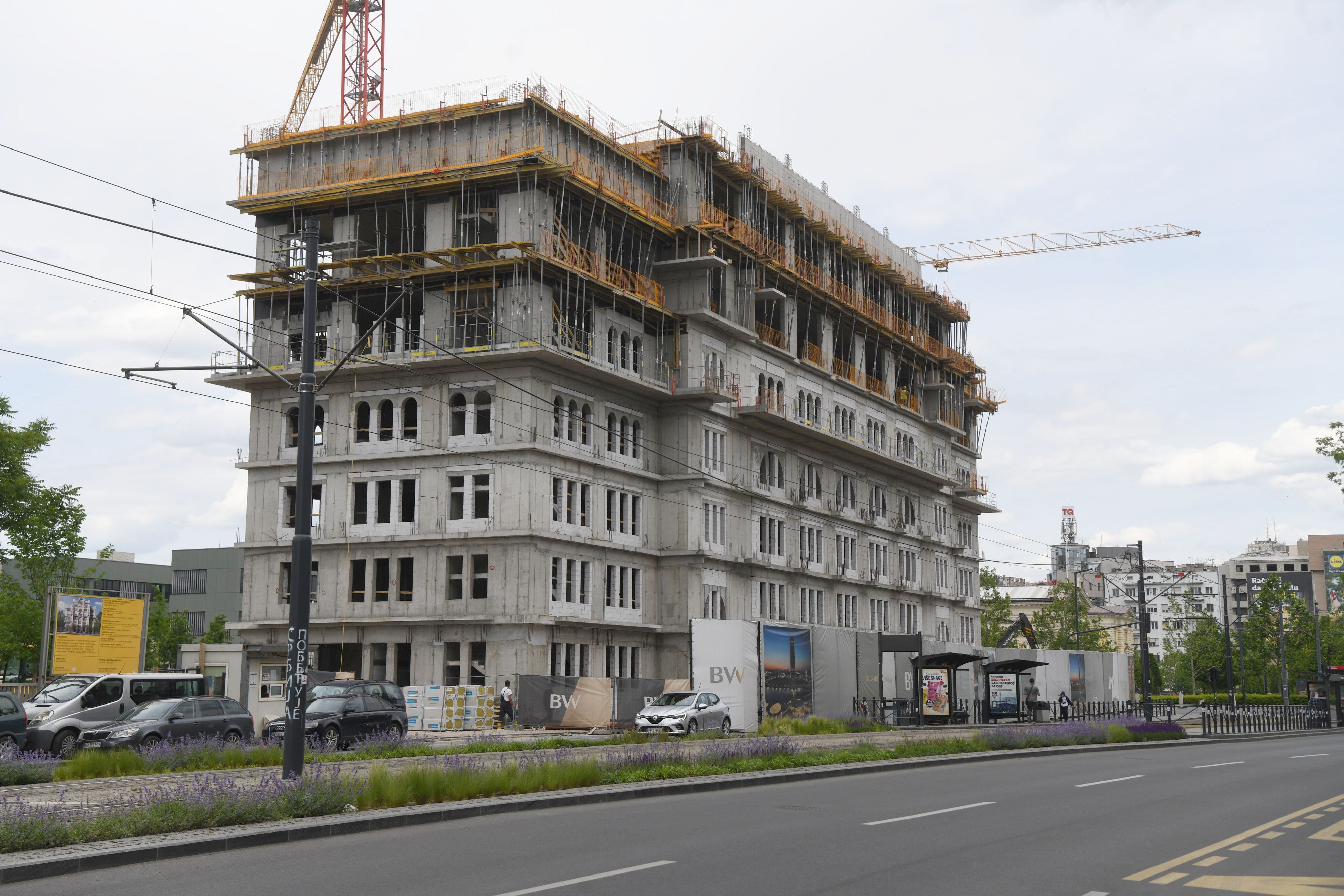Beograd 15. maj 2026. Posta stara kod autobuske stanice  gradilište nova zgrada Beograd na vodi Koto izvođač radova Foto Filip Krainčanić Nova.rs