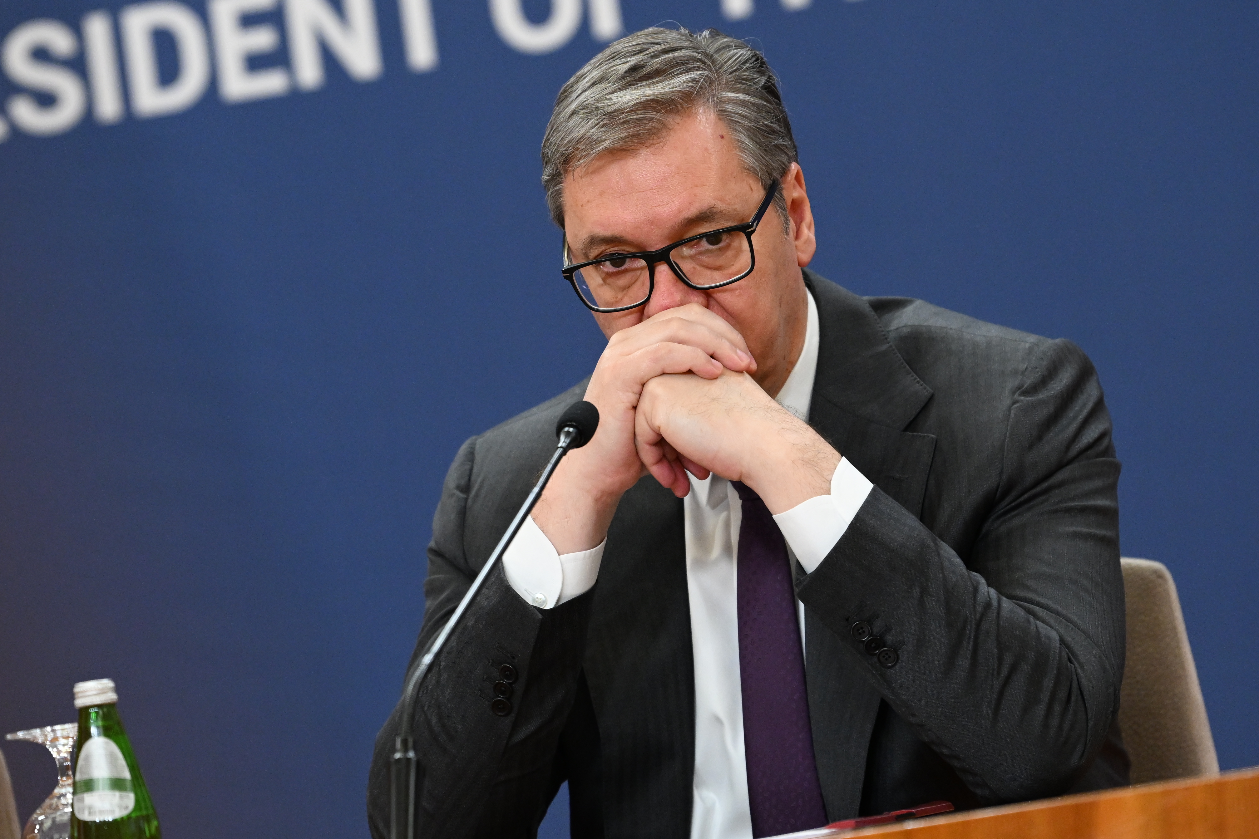 Beograd 16.05.2026. Aleksandar Vučić. Obraćanje Aleksandra Vučića i Dragana Vasiljevića u Palati Srbija, konferencija za novinare, kzš, kzn Foto: Marko Ljutica