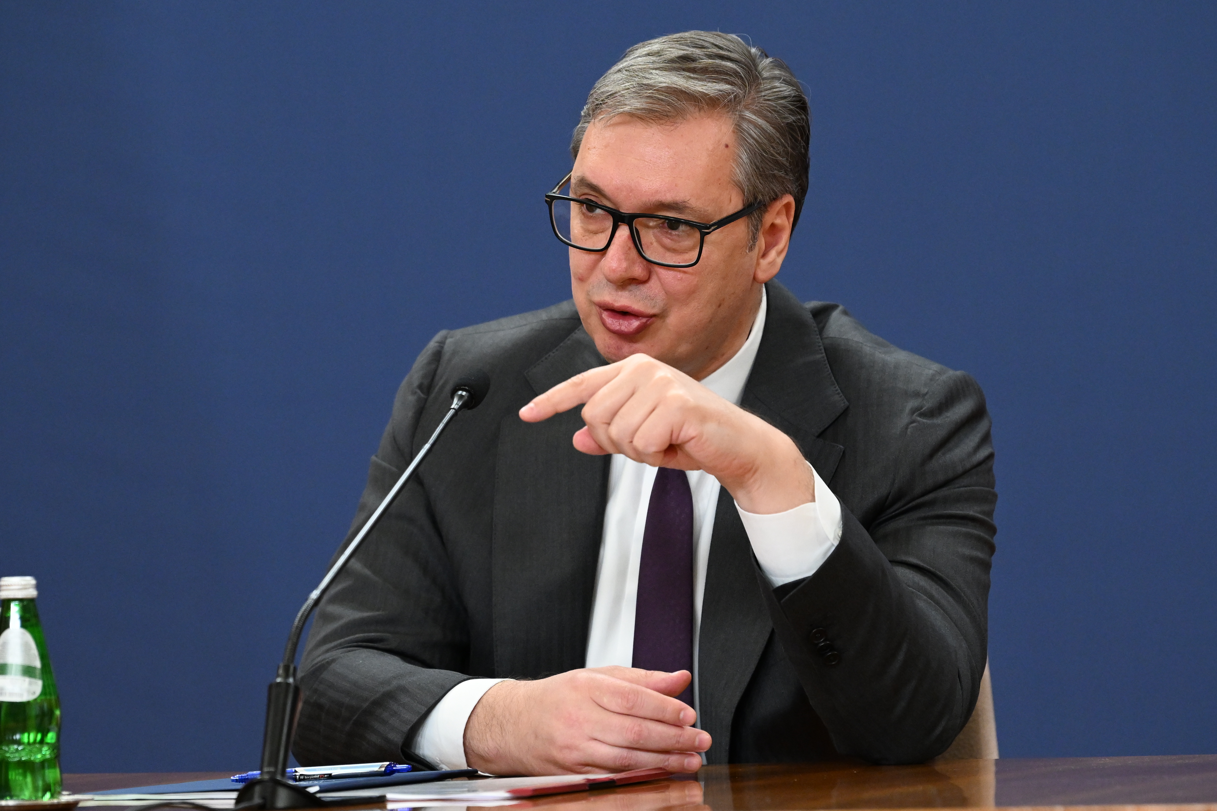 Beograd 16.05.2026. Aleksandar Vučić. Obraćanje Aleksandra Vučića i Dragana Vasiljevića u Palati Srbija, konferencija za novinare, kzš, kzn Foto: Marko Ljutica