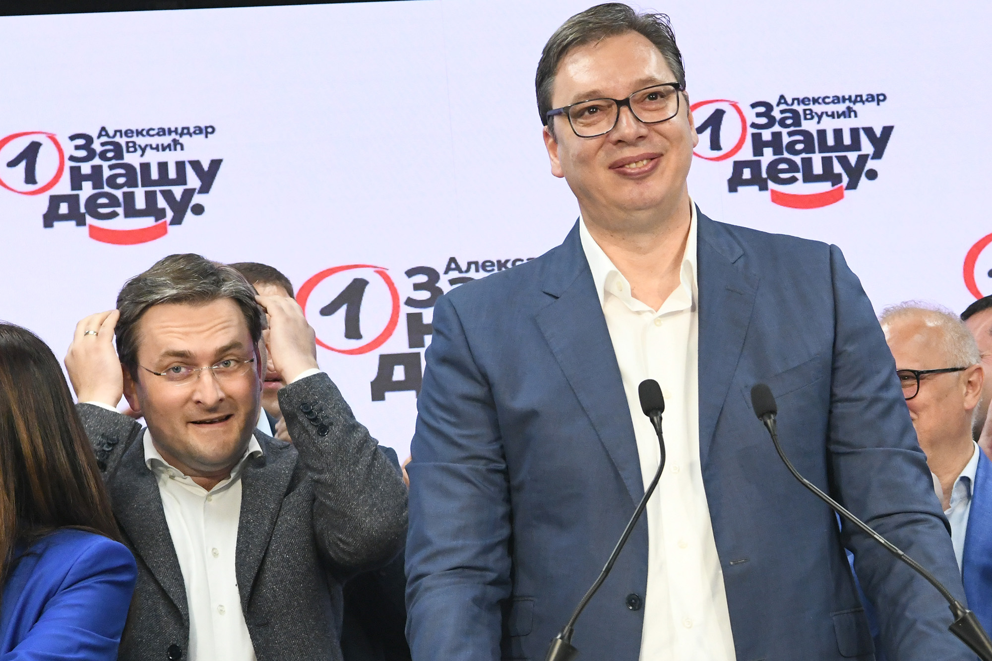 BEOGRAD 21.06.2020 Aleksandar Vučić, Nikola Selaković, SNS, izborni stab foto Vesna Lalic/Nova.rs
