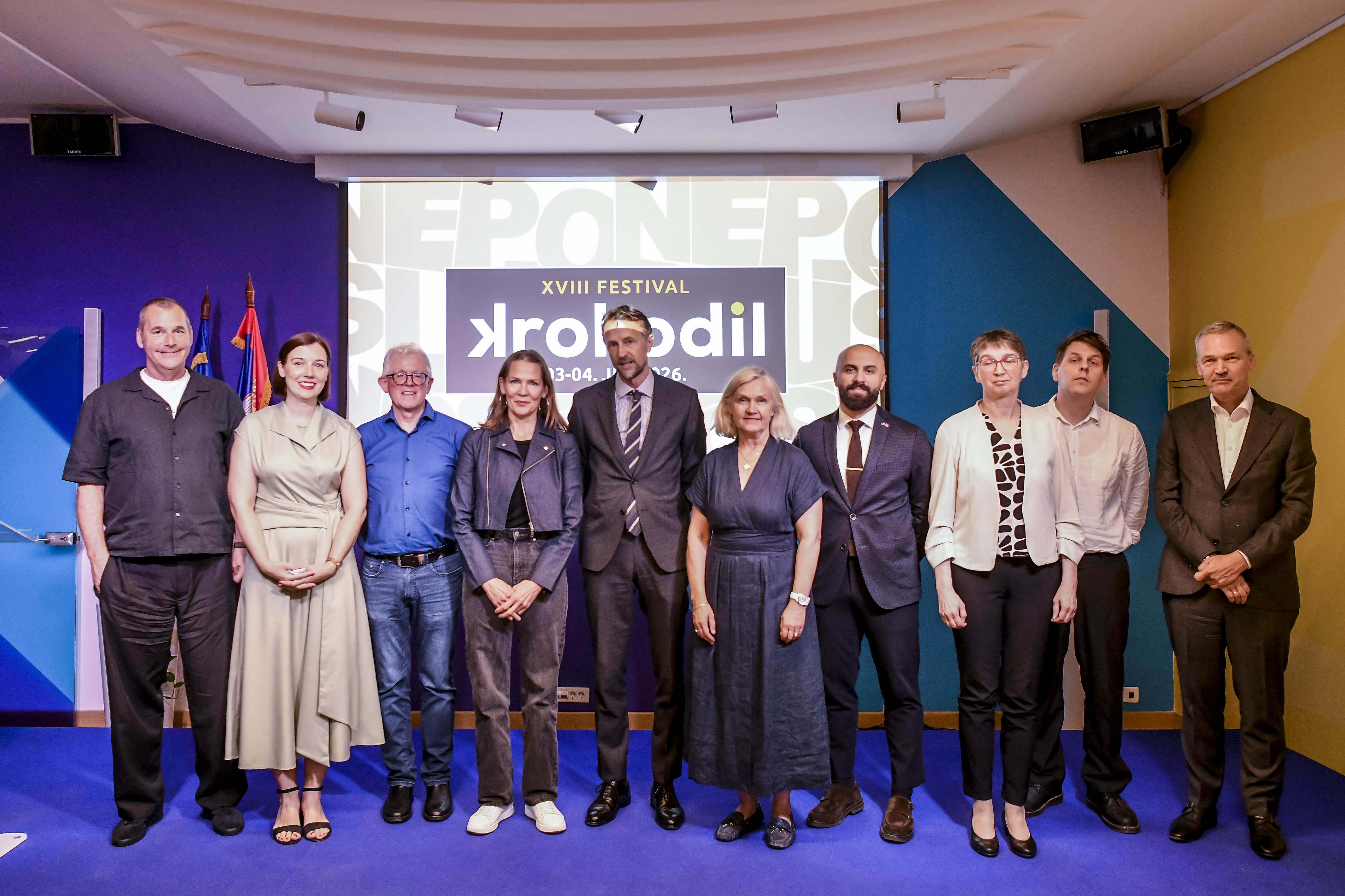 Beograd 03.07.2026. Konferencija za novinare povodom 18. književnog festivala Krokodil održana je u Evropskoj kući. Krokodil, pres konferencija, kzš, kzn Foto: Goran Srdanov/Nova.rs