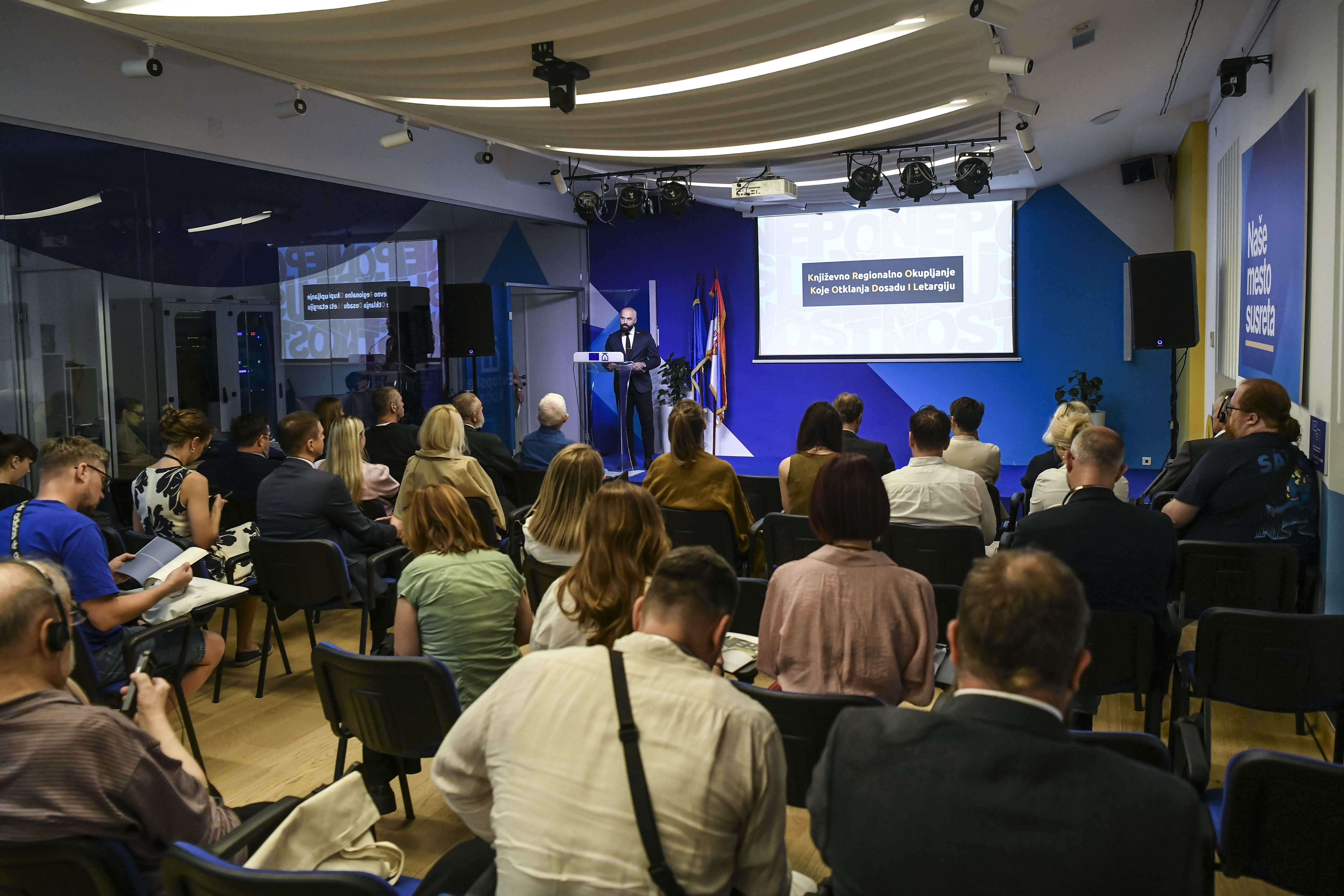 Beograd 03.07.2026. Konferencija za novinare povodom 18. književnog festivala Krokodil održana je u Evropskoj kući. Krokodil, pres konferencija, kzš, kzn Foto: Goran Srdanov/Nova.rs