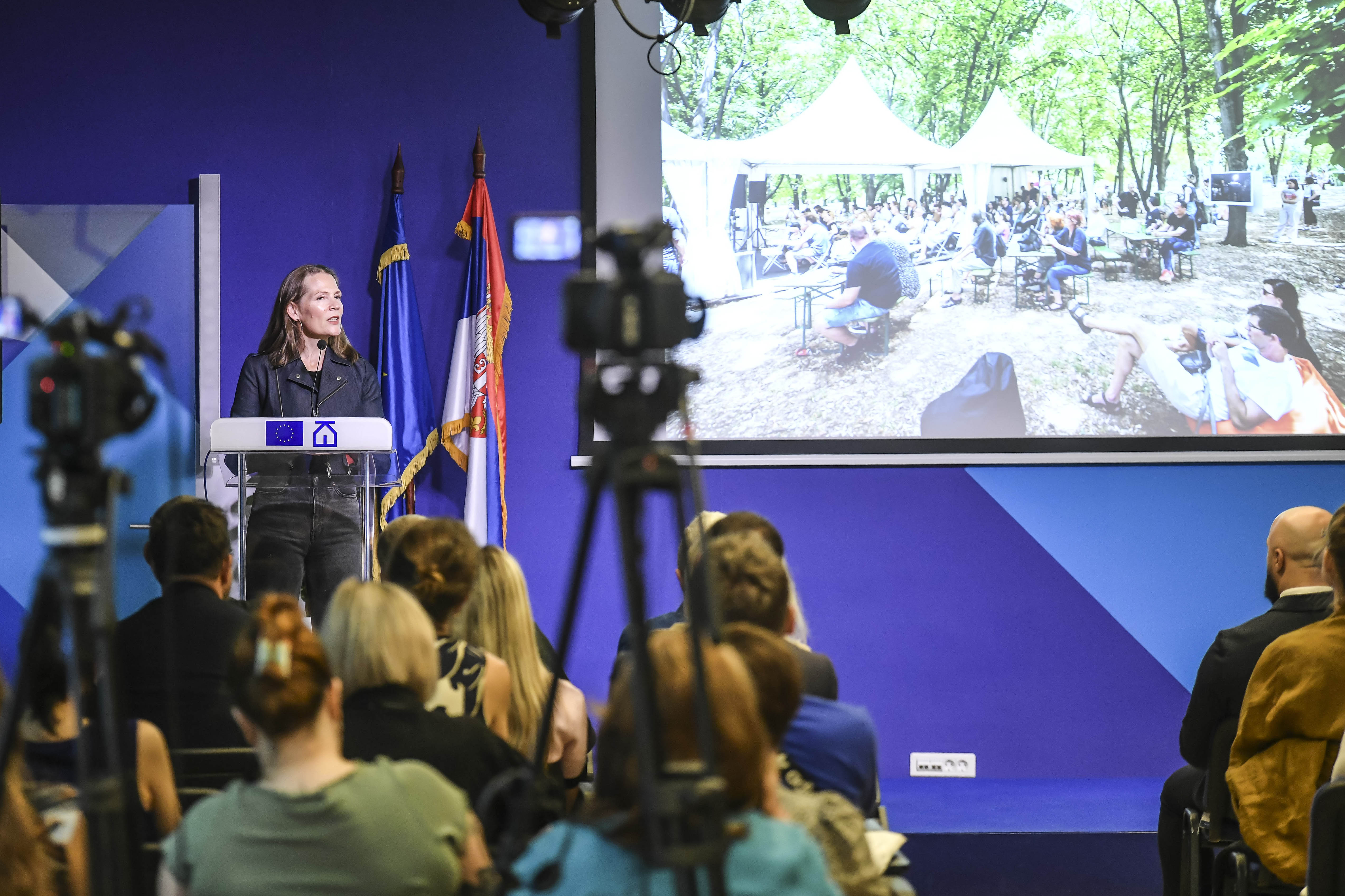 Beograd 03.07.2026. Konferencija za novinare povodom 18. književnog festivala Krokodil održana je u Evropskoj kući. Krokodil, pres konferencija, kzš, kzn Foto: Goran Srdanov/Nova.rs