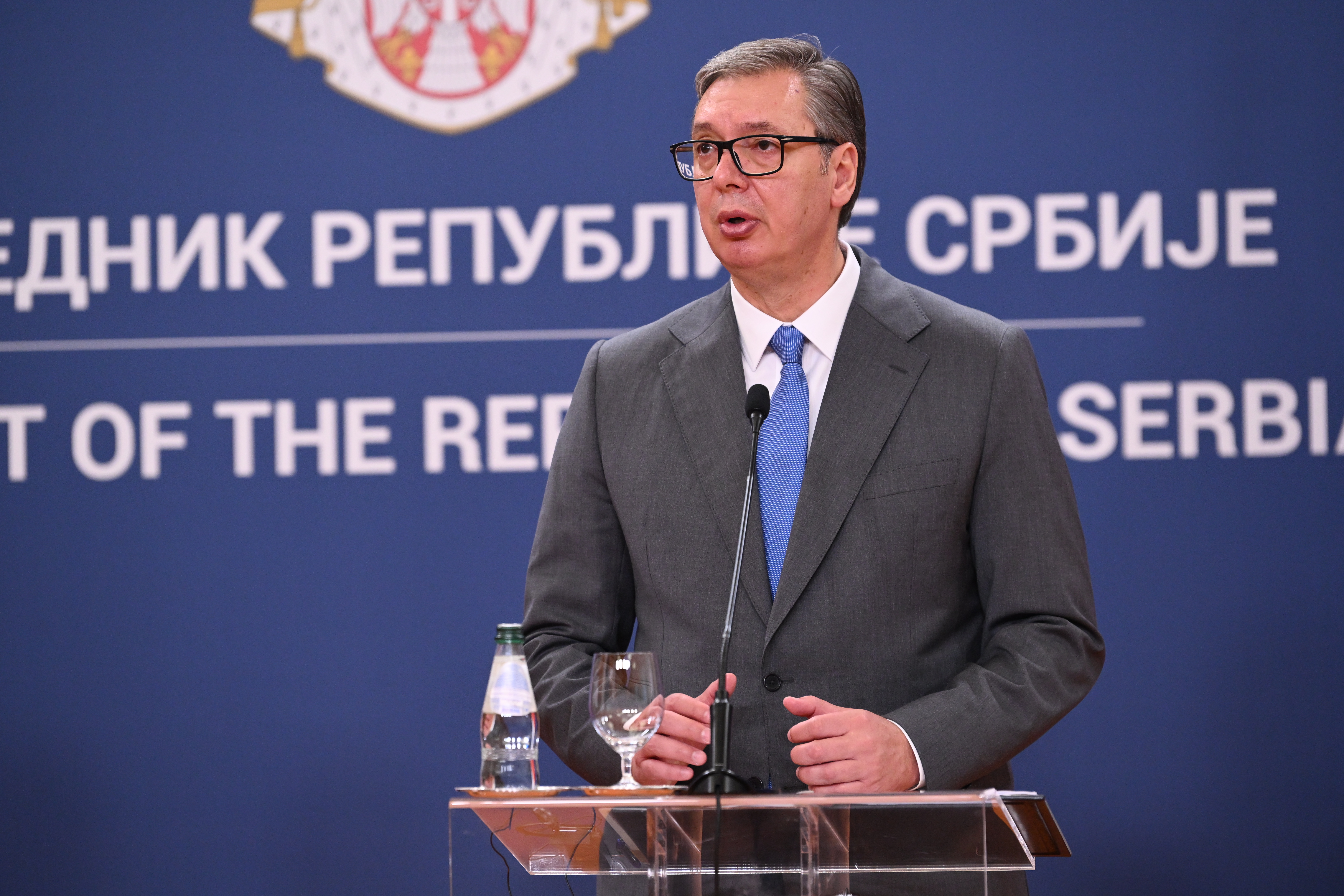 Beograd 23.07.2026. Aleksandar Vučić. Poseta premijera Češke Andreja Babiša Beogradu Foto: Marko Ljutica