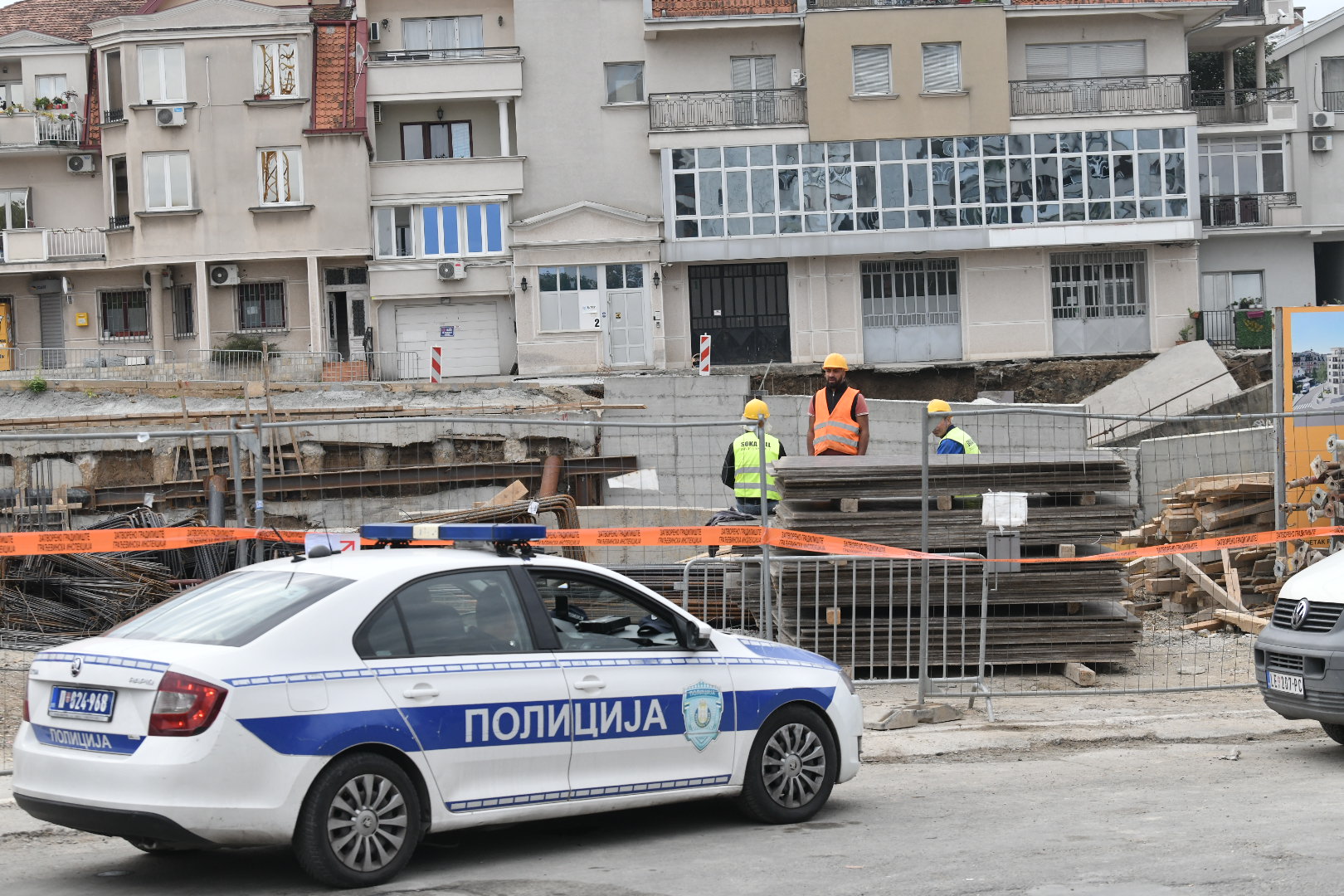 Beograd 24.09.2024. Vojvode Vlahovića, klizište, voždovac, obrušavanje konstrukcije gradilišta Foto: Goran Srdanov/Nova.rs