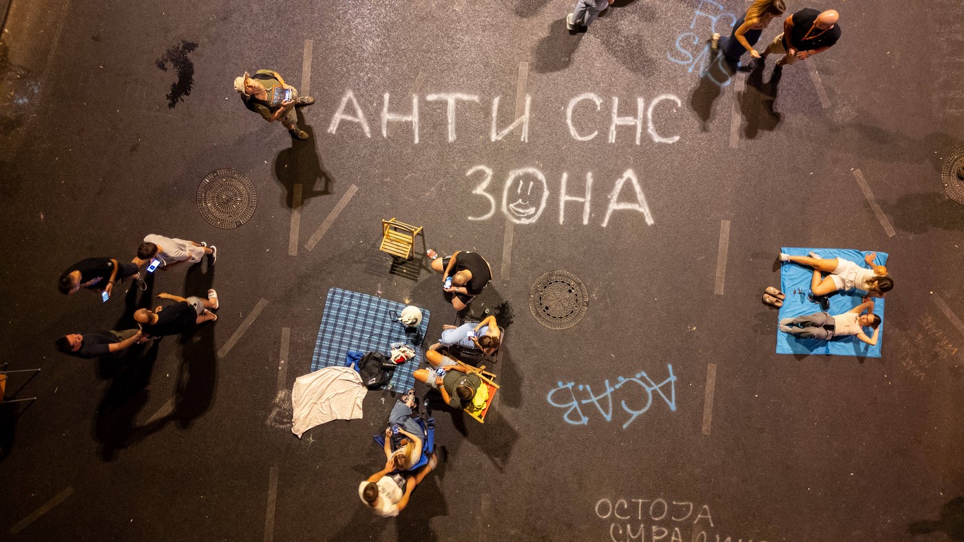 Serbia Belgrade - Zemun: The most imaginative protest against police brutality