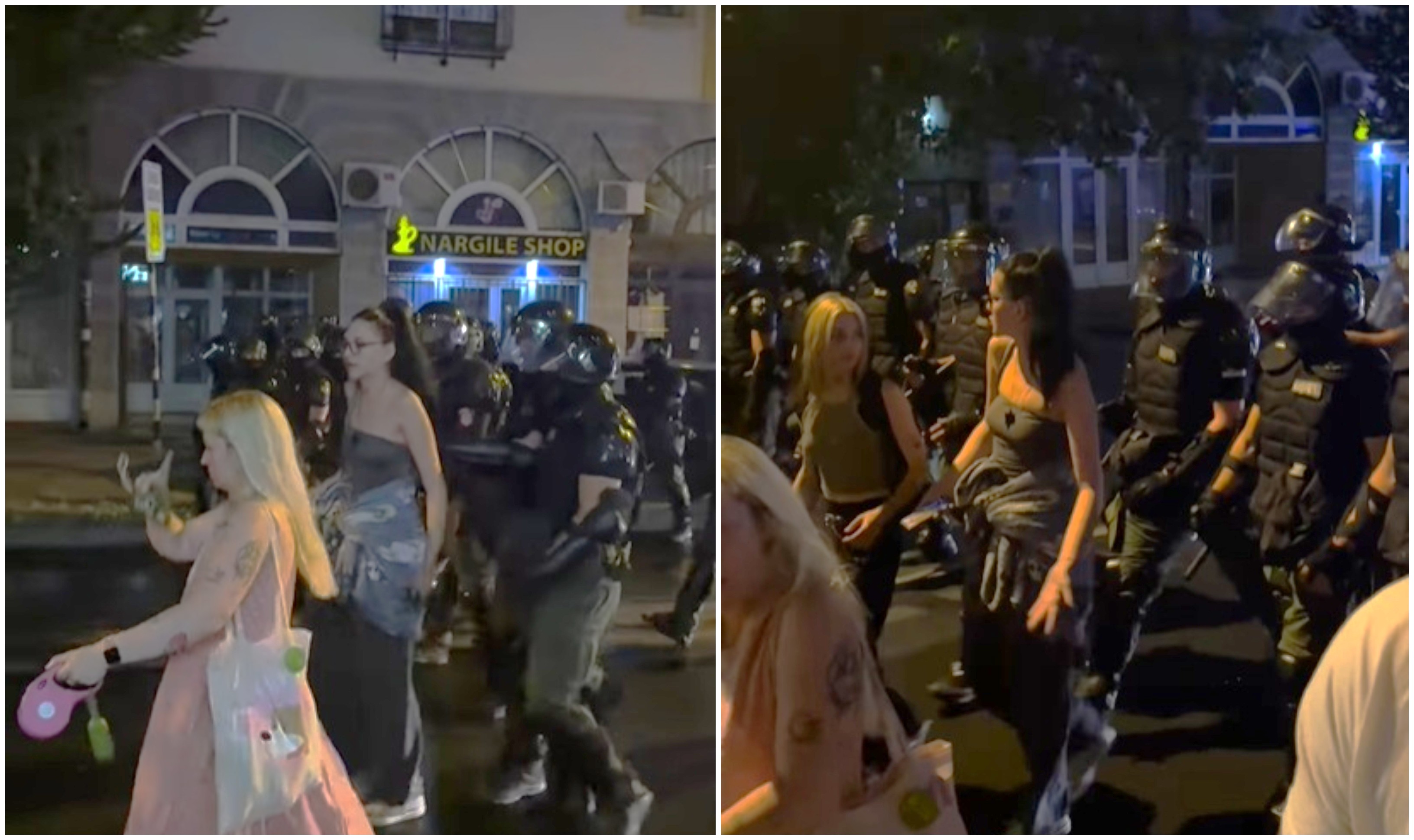 Policija ispred tri žene