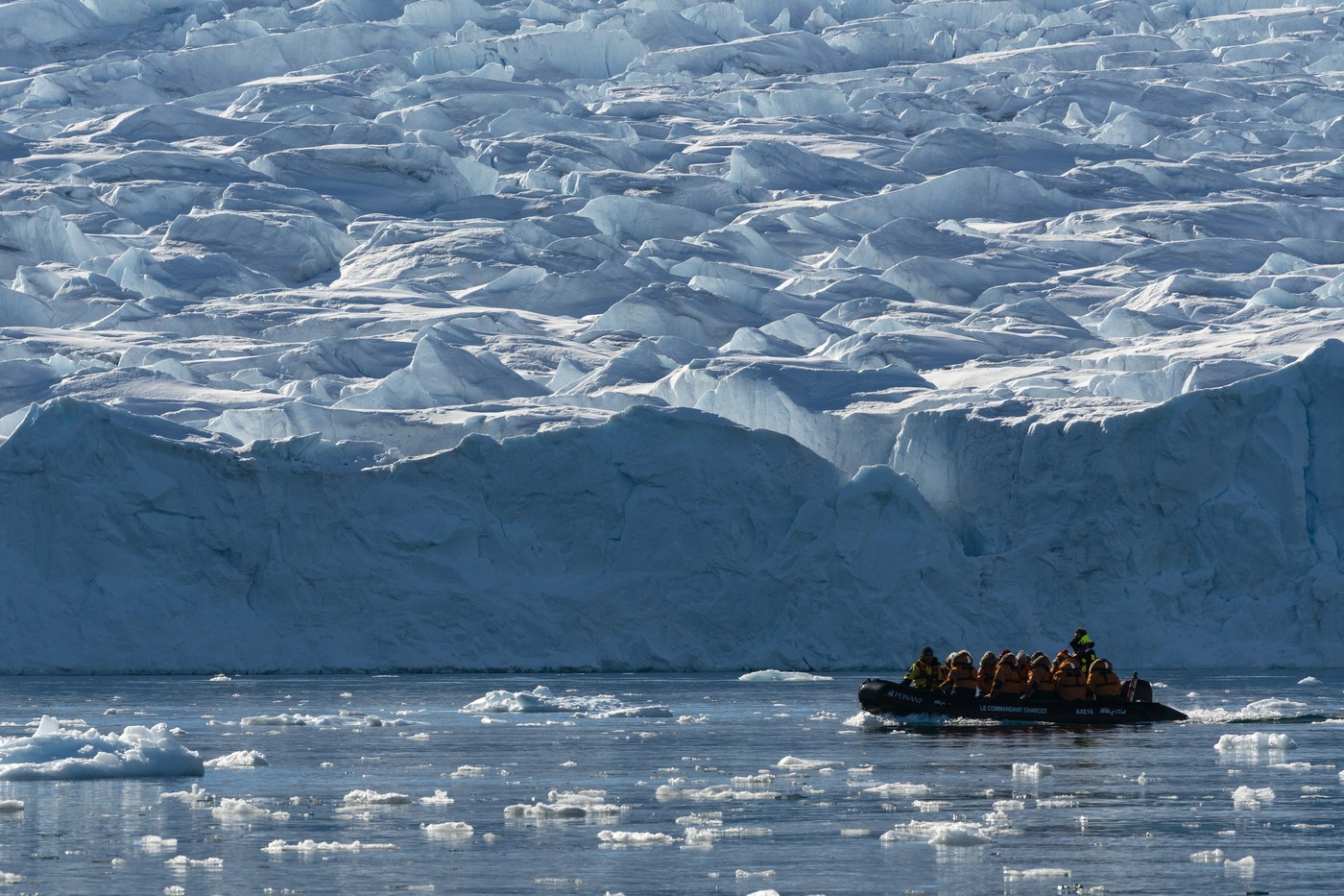 National Geographic Expeditions - Ponant guests exploring the glacier of Larsen Inlet, Weddell Sea, Antarctica.,Image: 945865909, License: Rights-managed, Restrictions: , Model Release: no, Credit line: Sergio Pitamitz / VWPics / Profimedia