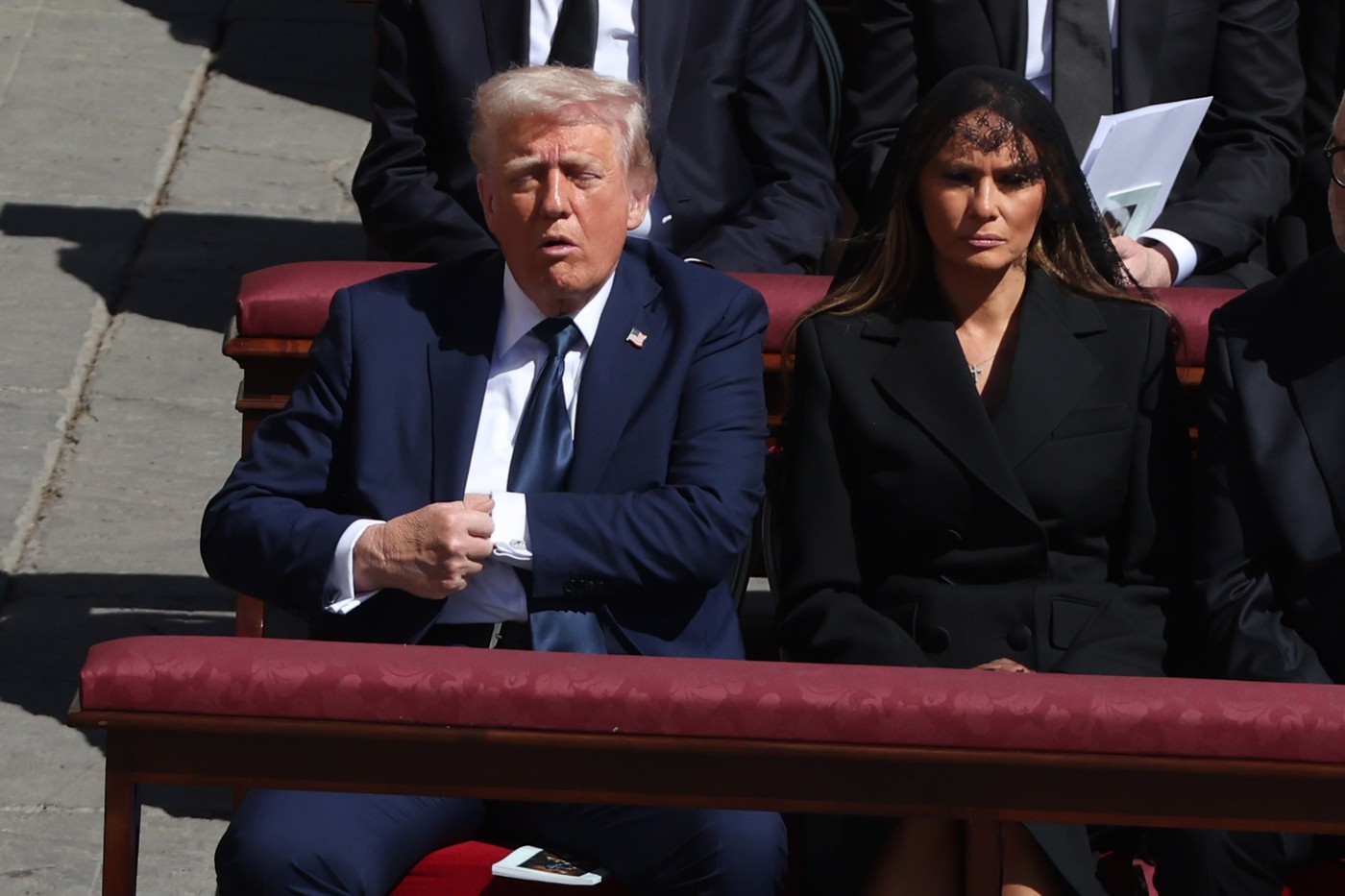 Rome, Death of Pope Francis - Funeral, Arrival of Donald Trump and Melania