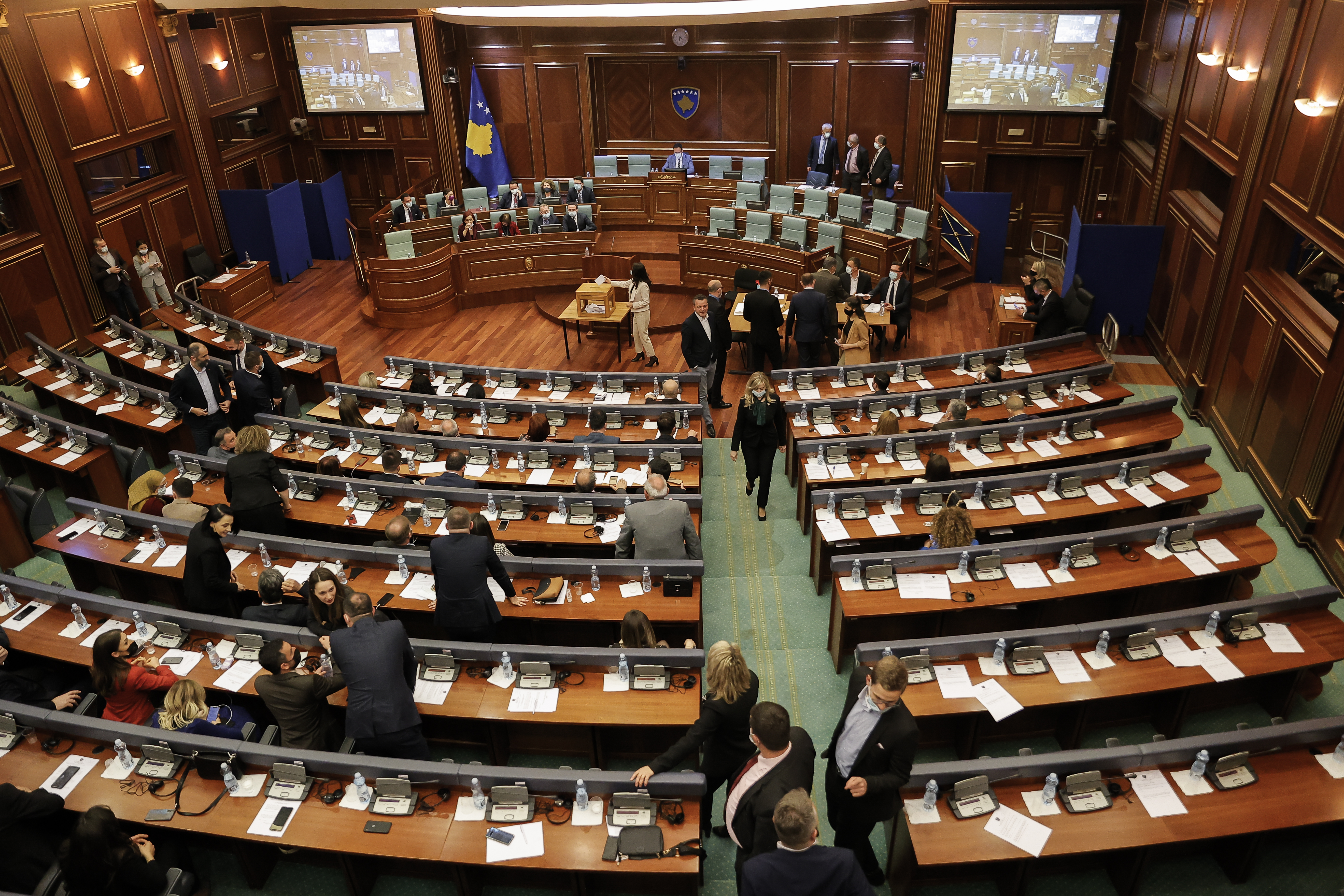 Newly elected Kosovo President Vjosa Osmani sworn at the parliament