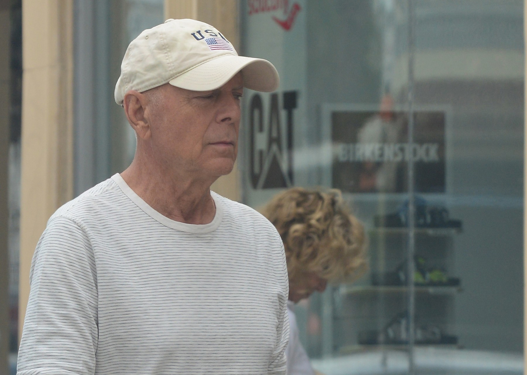 EXCLUSIVE: Bruce Willis Is Spotted As He Grabs An Early Morning Coffee In Santa Monica, Ca