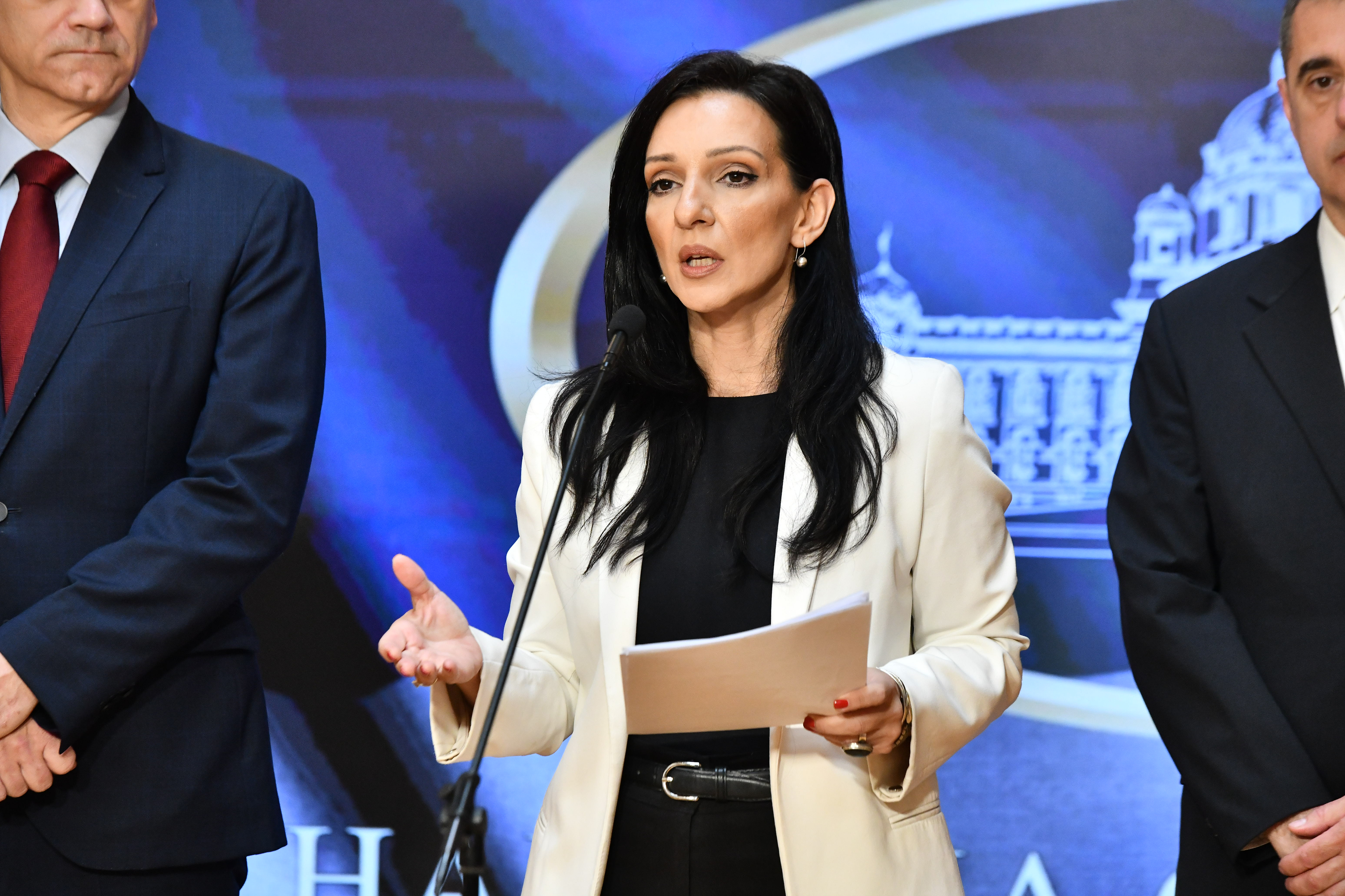 A press conference was held in the House of the National Assembly by the MP of the Freedom and Justice Party, Marinika Tepic.U Domu Narodne skupstine odrzana je konferencija za medije poslanice Stranke slobode i pravde Marinike Tepic.