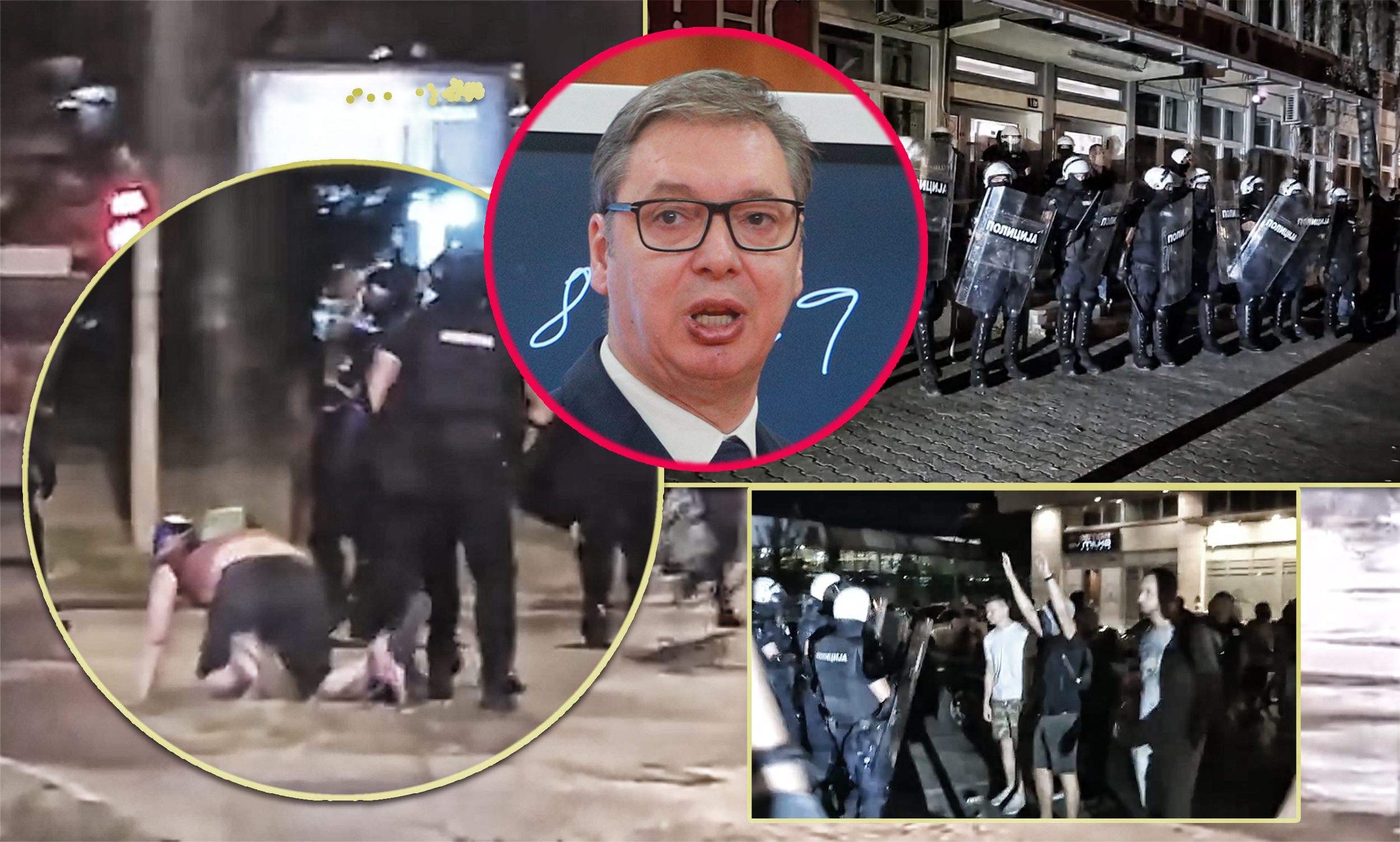 policija novi sad studenti gradjani nasilje batinjanje vučić
