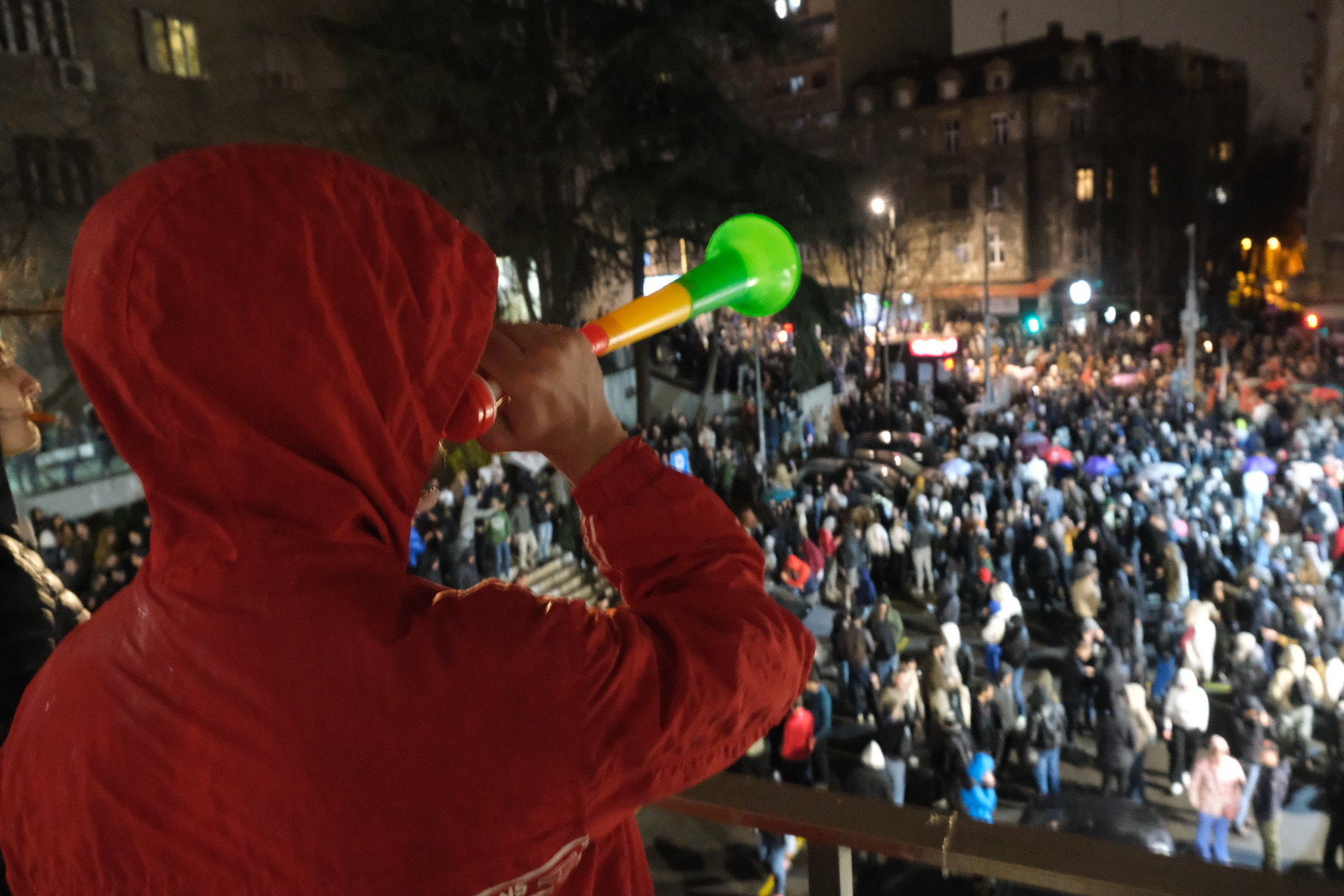 Studenti blokiraju RTS-a Foto: Amir Hamzagić