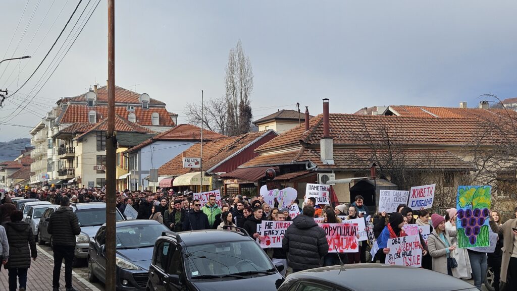 Aleksandrovac 03.01.2025. Protest u Aleksandrovcu, podrška studentima, studenti Foto: Milica Srejić/Vreme