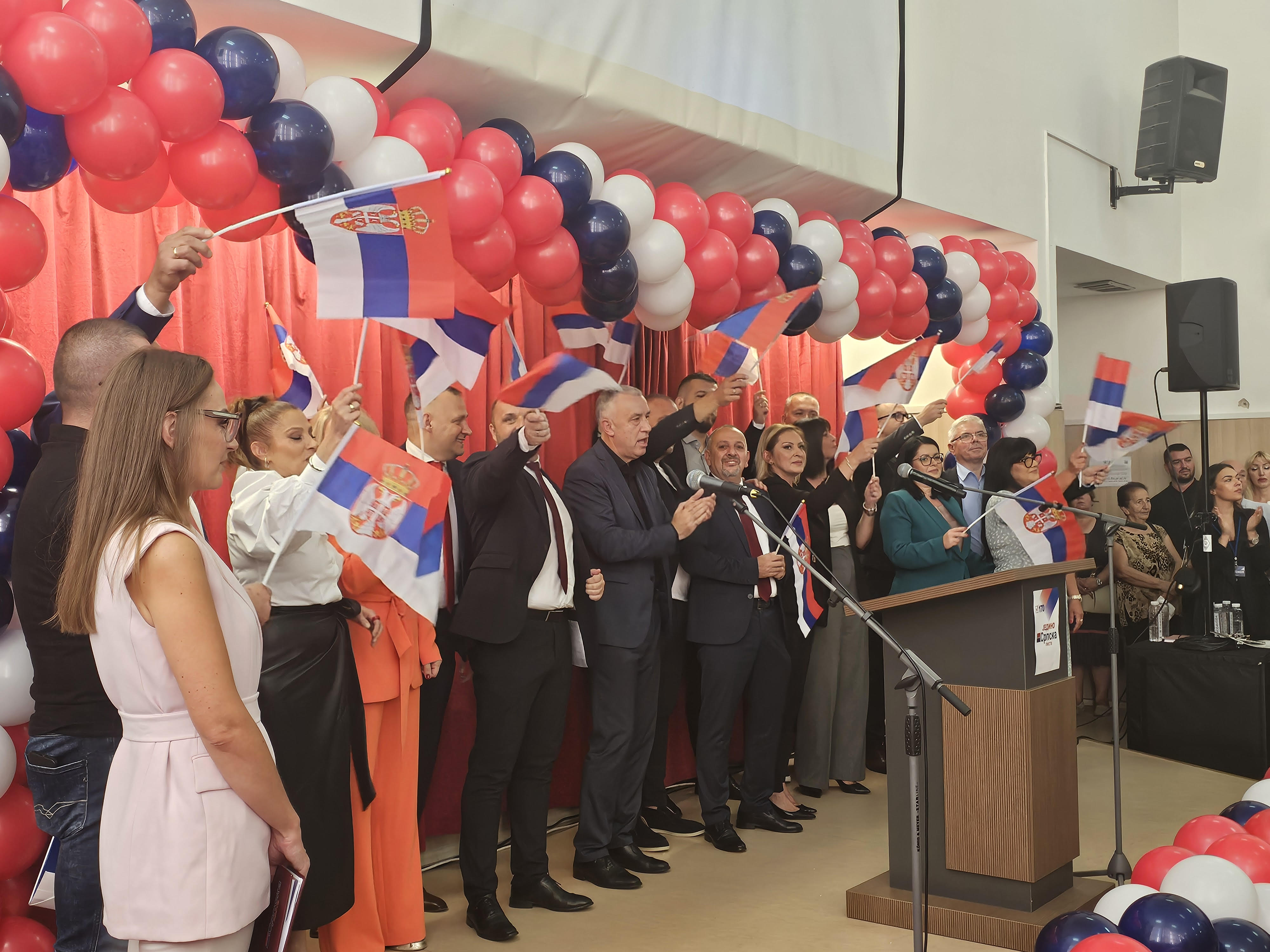 Skup Srpske liste u prostorijama Fakulteta tehničkih nauka u Kosovskoj Mitrovici