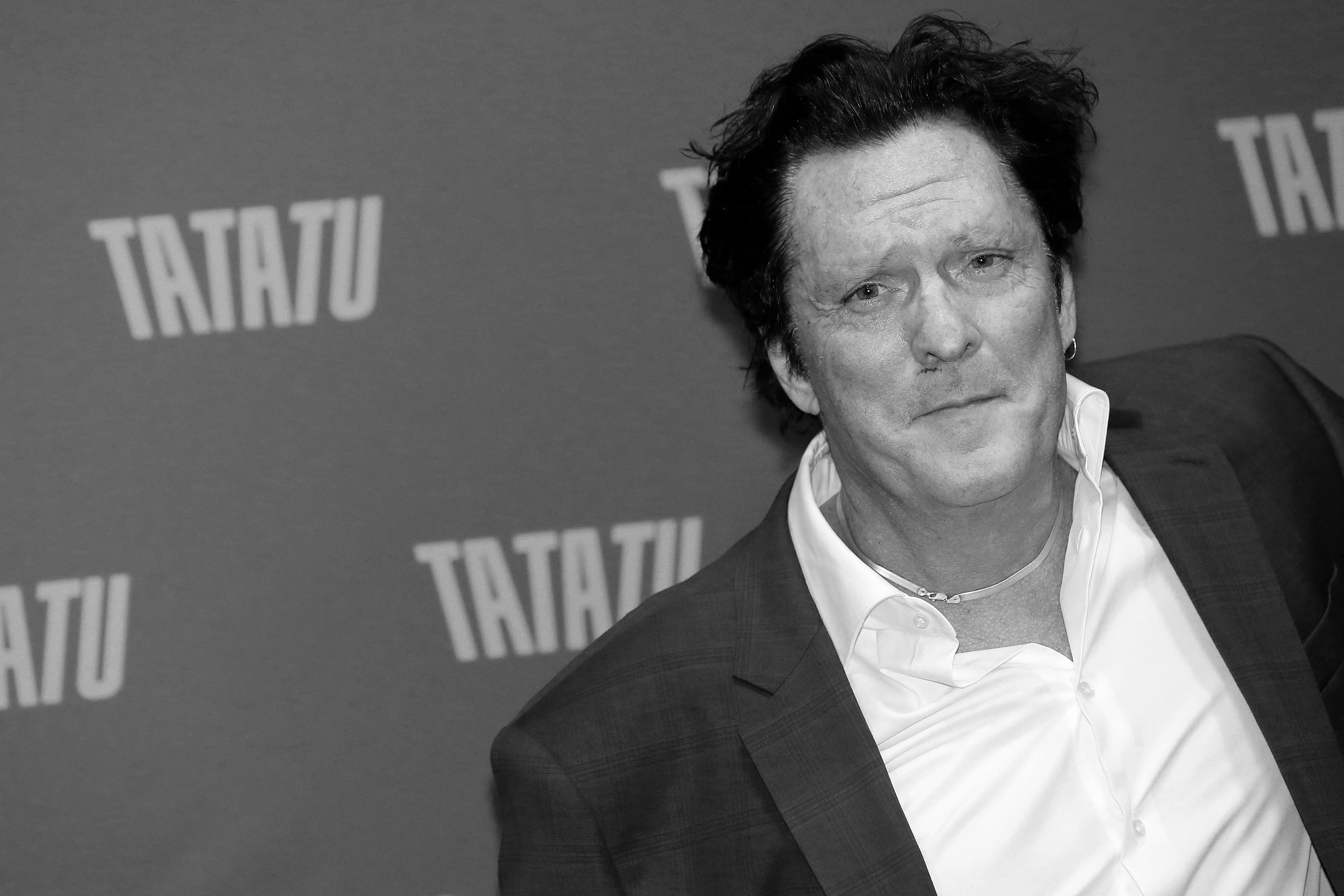 Rome, Italy. 06th Mar, 2019. Michael Madsen Rome March 6th 2019. Actor Michael Madsen poses for photographers during the presentation of the new social free platform Tatatu. Tatatu is a new platform where users can gain money in TTU Coin just watching the