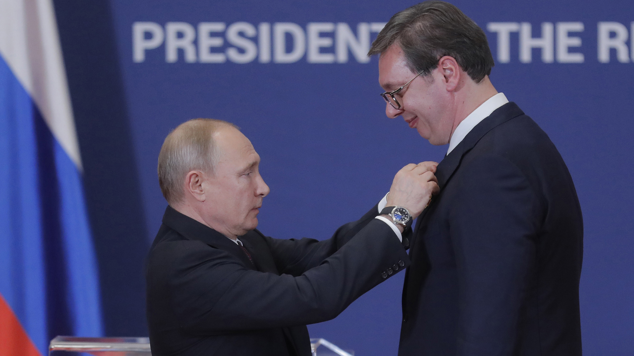 Russian President Putin visits Serbia