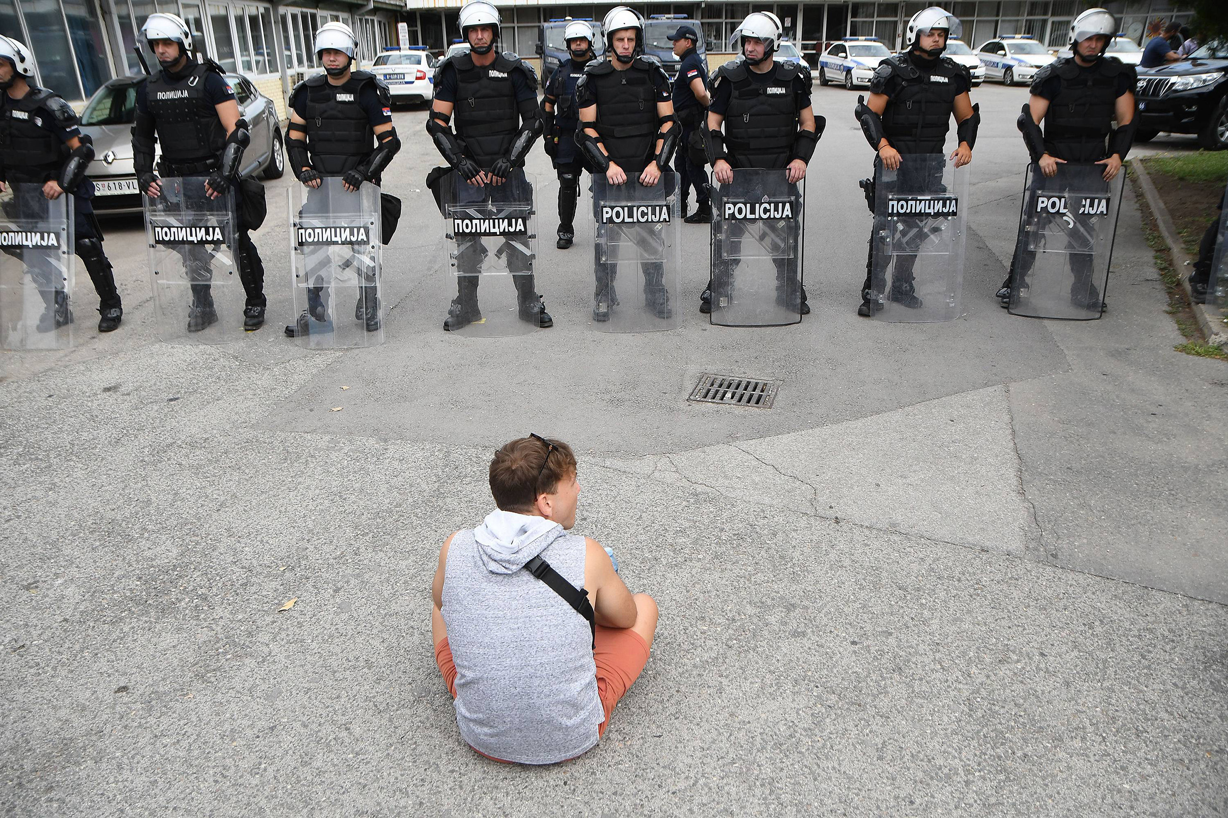 PROTEST STUDENATA I GRADJANA KOD NOVOSADSKOG SAJMA