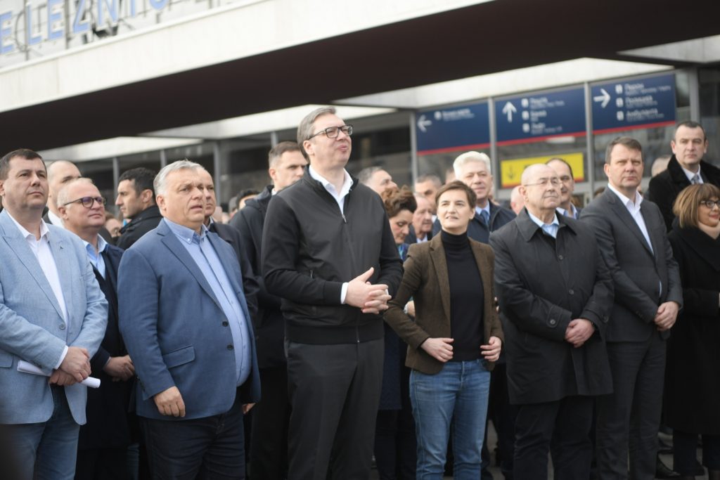 goran vesić   Novi Sad19.03.2022. Puštanje u saobraćaj deonice pruge Beograd - Novi Sad u okviru međunarodne, medjunarodne brze pruge Beograd - Budimpešta. Voz Soko, železnička stanica Foto: Dragan Mujan/Nova.rs