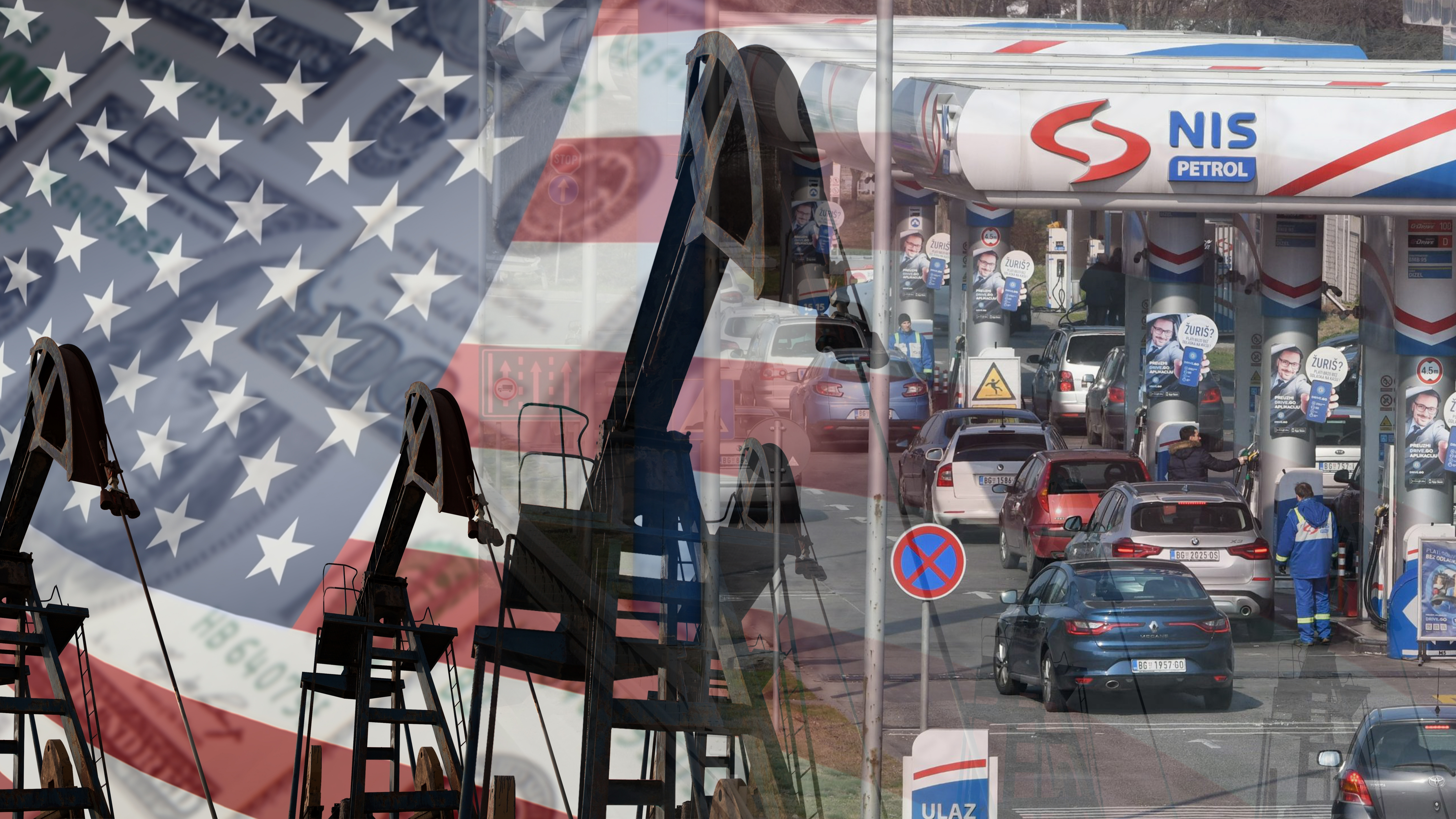 Silhouette,Of,Oil,Drilling,Pump,On,Background,Of,United,States