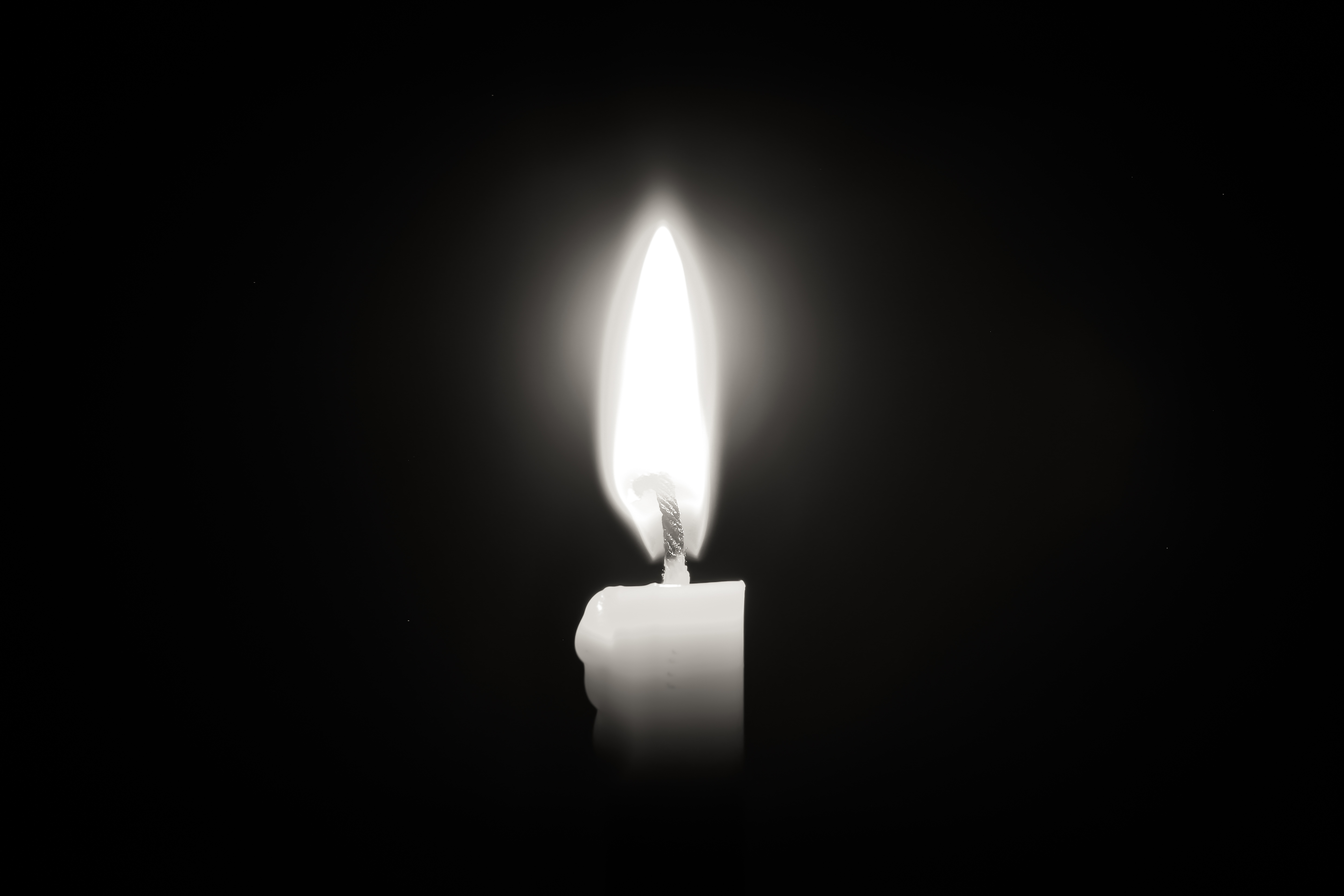 Candle,On,Black,Background