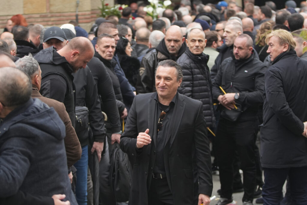 07, April, 2025, Belgrade - Zeljko Rutovic was buried in the New Cemetery. Sreten Jocic - Joca Amsterdam. Photo: Antonio Ahel/ATAImages
07, april, 2025, Beograd - Zeljko Rutovic sahranjen je na Novom groblju. Photo: Antonio Ahel/ATAImages