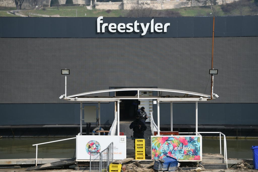 Beograd 24.02.2021. Splav Freestyler, Fristajler, policija, racija, pretres, Foto: Filip Krainčanić/Nova.rs